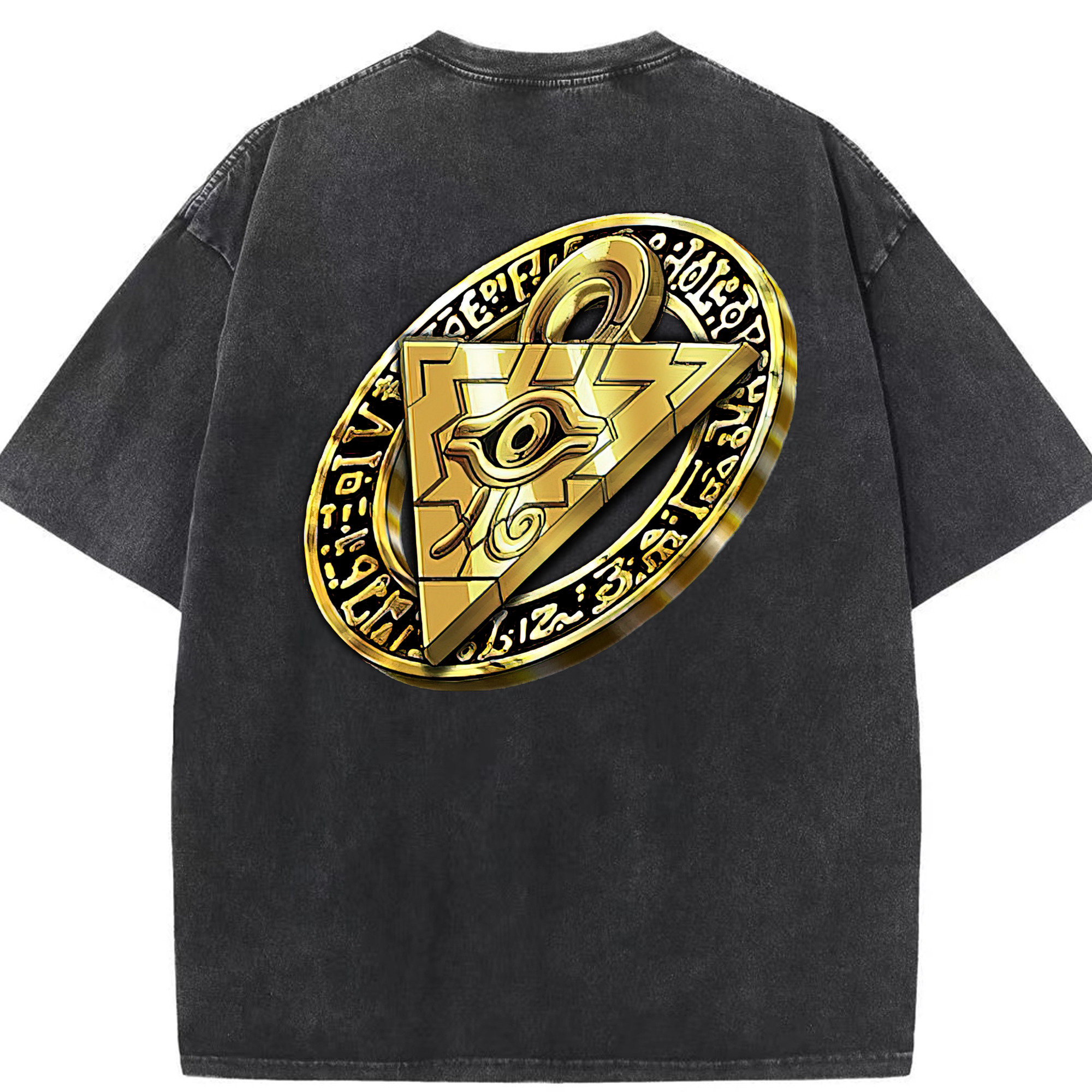（画像用） 遊☆戯☆王 Yu-Gi-Oh! 綿100% ヴィンテージ風 半袖Tシャツ（背面プリント）