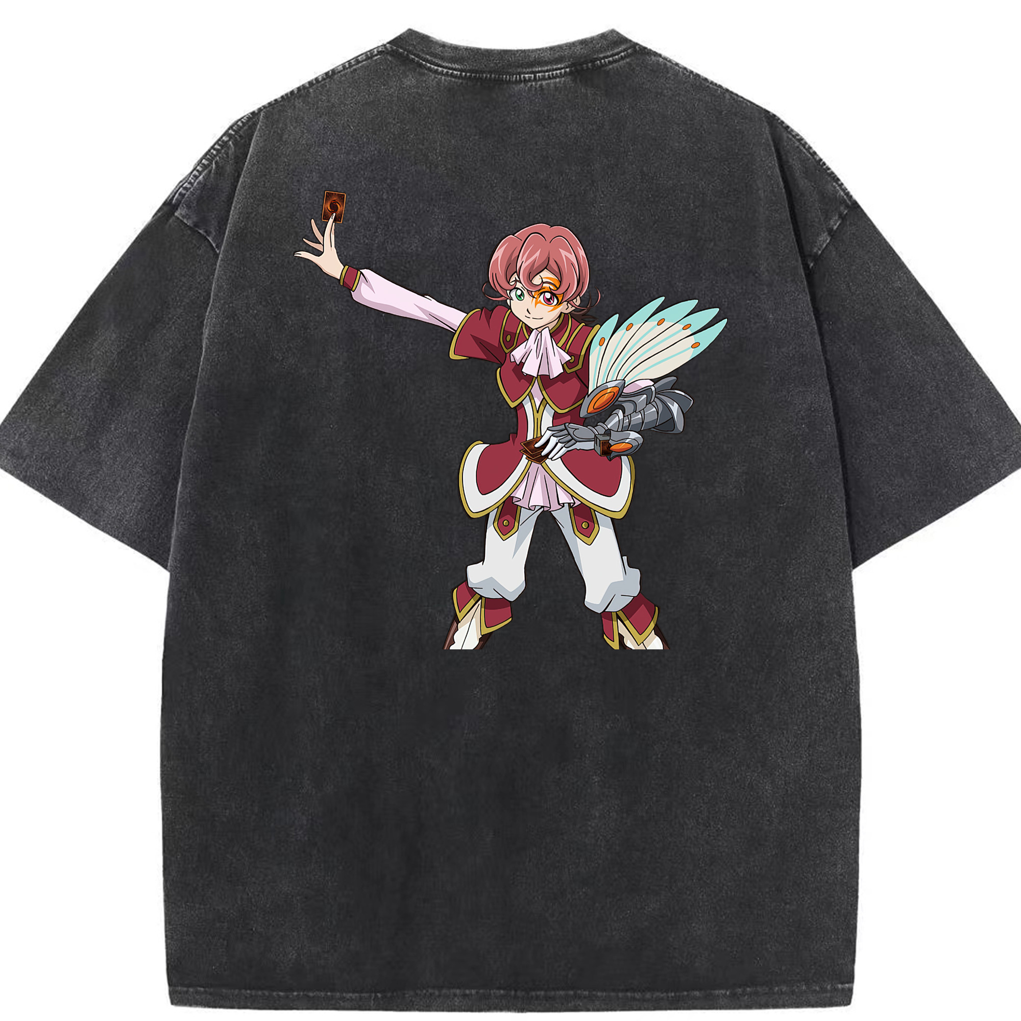 （画像用） 遊☆戯☆王 Yu-Gi-Oh! 綿100% ヴィンテージ風 半袖Tシャツ（背面プリント）