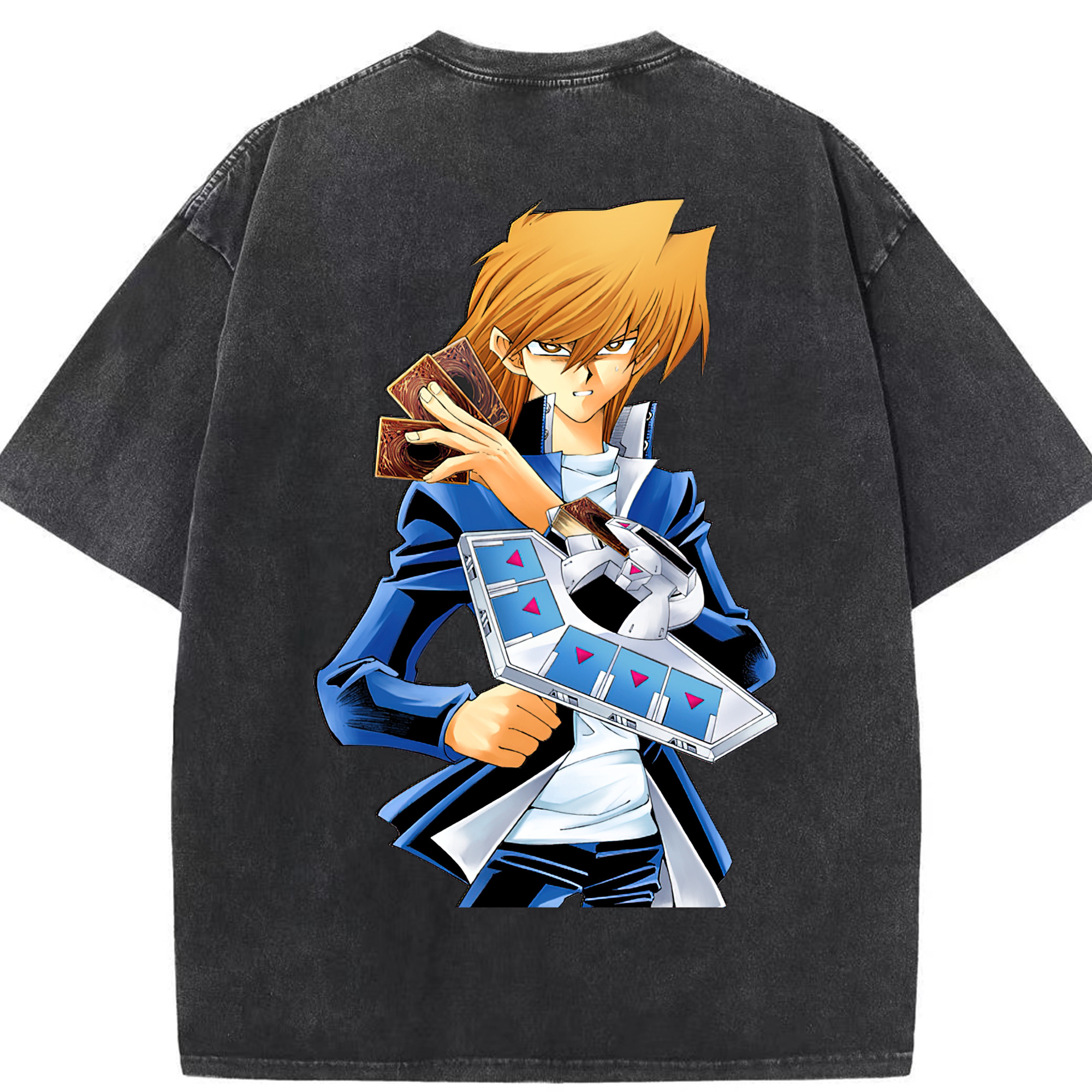 （画像用） 遊☆戯☆王 Yu-Gi-Oh! 綿100% ヴィンテージ風 半袖Tシャツ（背面プリント）