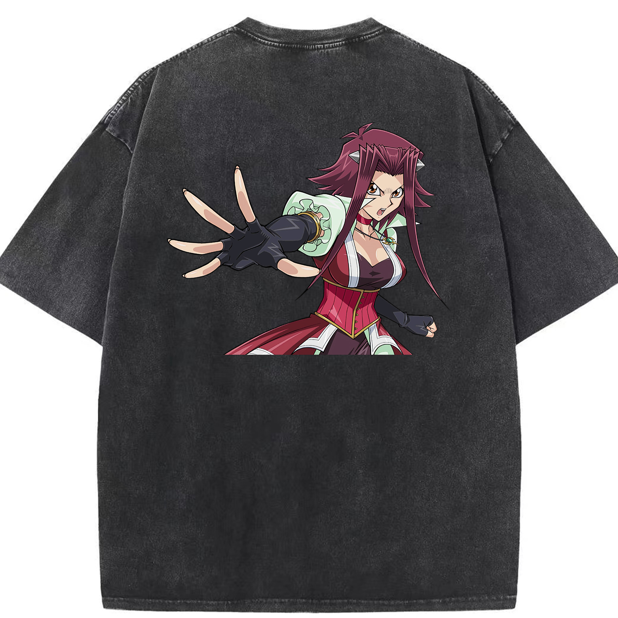 （画像用） 遊☆戯☆王 Yu-Gi-Oh! 綿100% ヴィンテージ風 半袖Tシャツ（背面プリント）