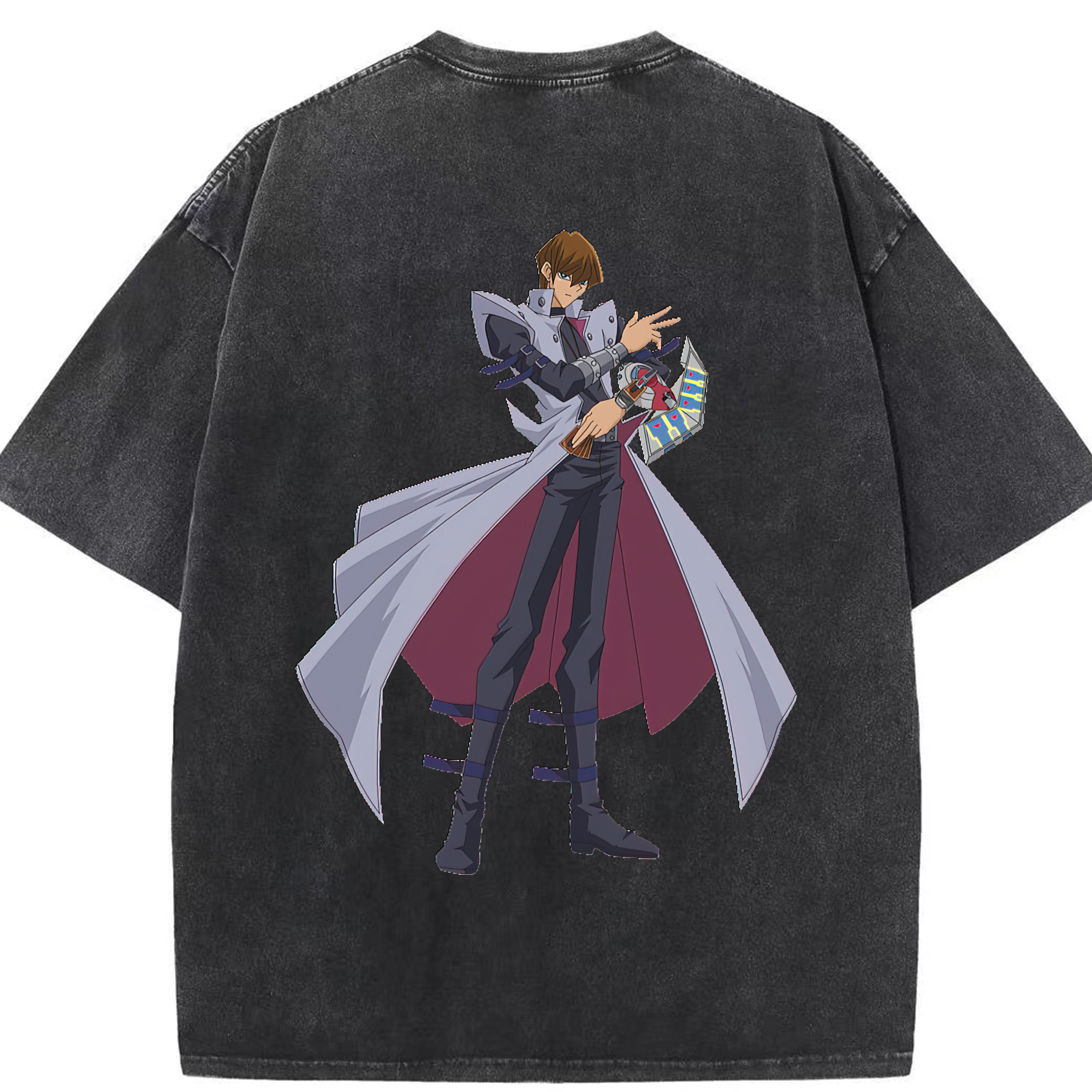 （画像用） 遊☆戯☆王 Yu-Gi-Oh! 綿100% ヴィンテージ風 半袖Tシャツ（背面プリント）