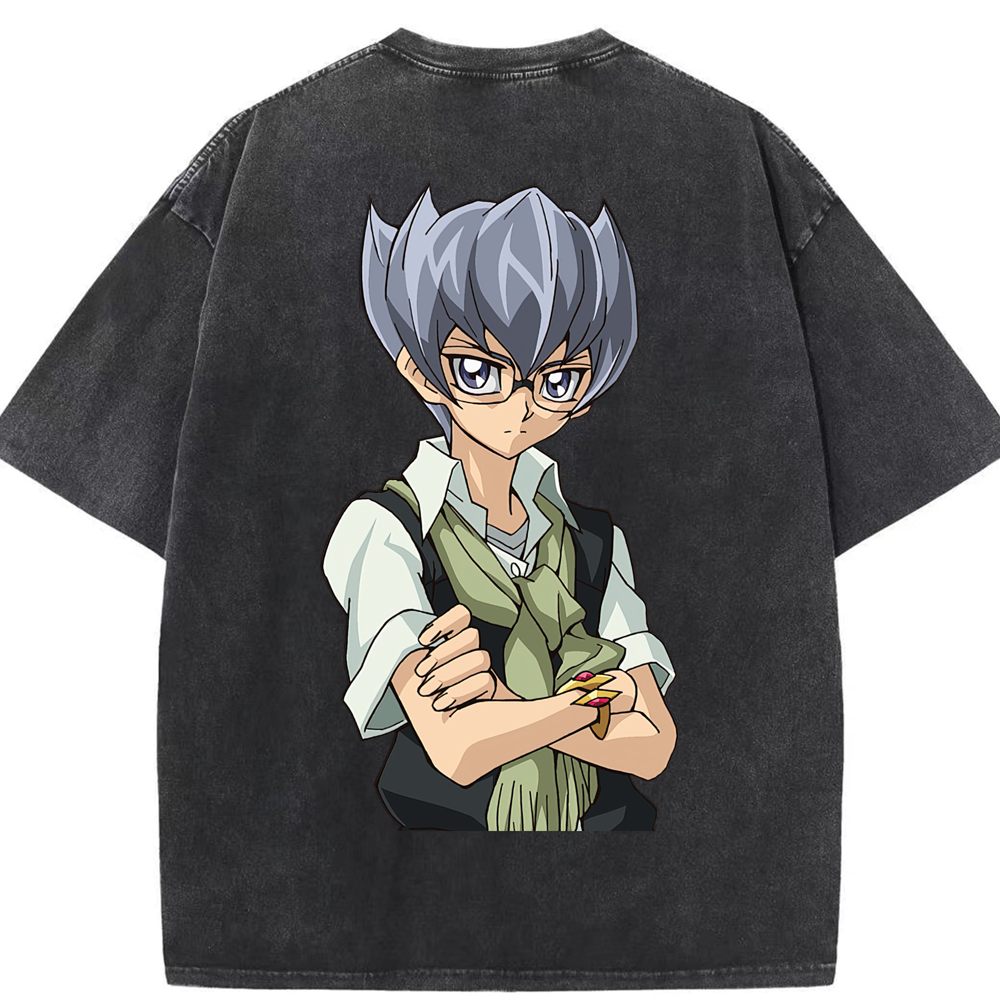 （画像用） 遊☆戯☆王 Yu-Gi-Oh! 綿100% ヴィンテージ風 半袖Tシャツ（背面プリント）