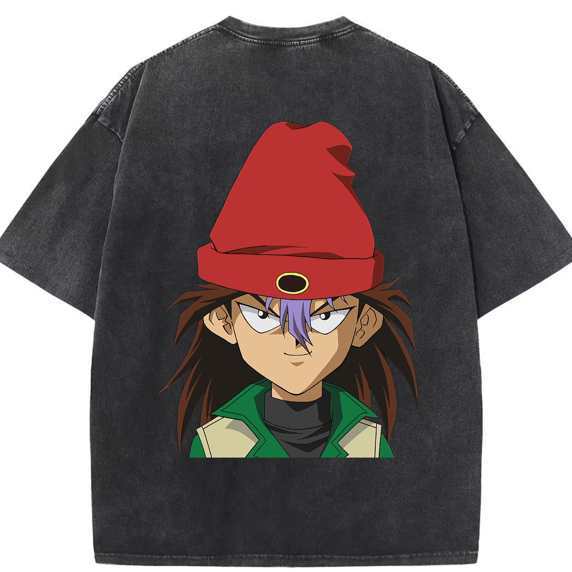 （画像用） 遊☆戯☆王 Yu-Gi-Oh! 綿100% ヴィンテージ風 半袖Tシャツ（背面プリント）