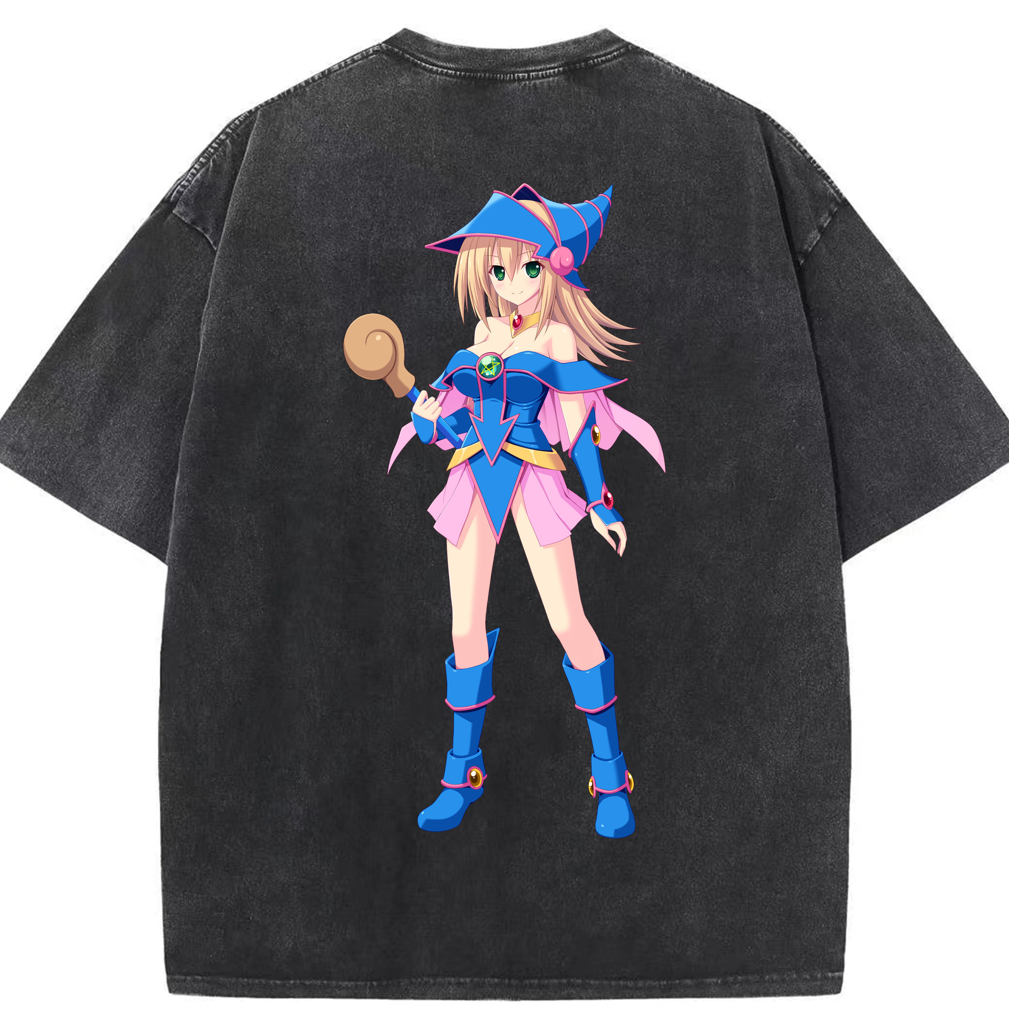 （画像用） 遊☆戯☆王 Yu-Gi-Oh! 綿100% ヴィンテージ風 半袖Tシャツ（背面プリント）