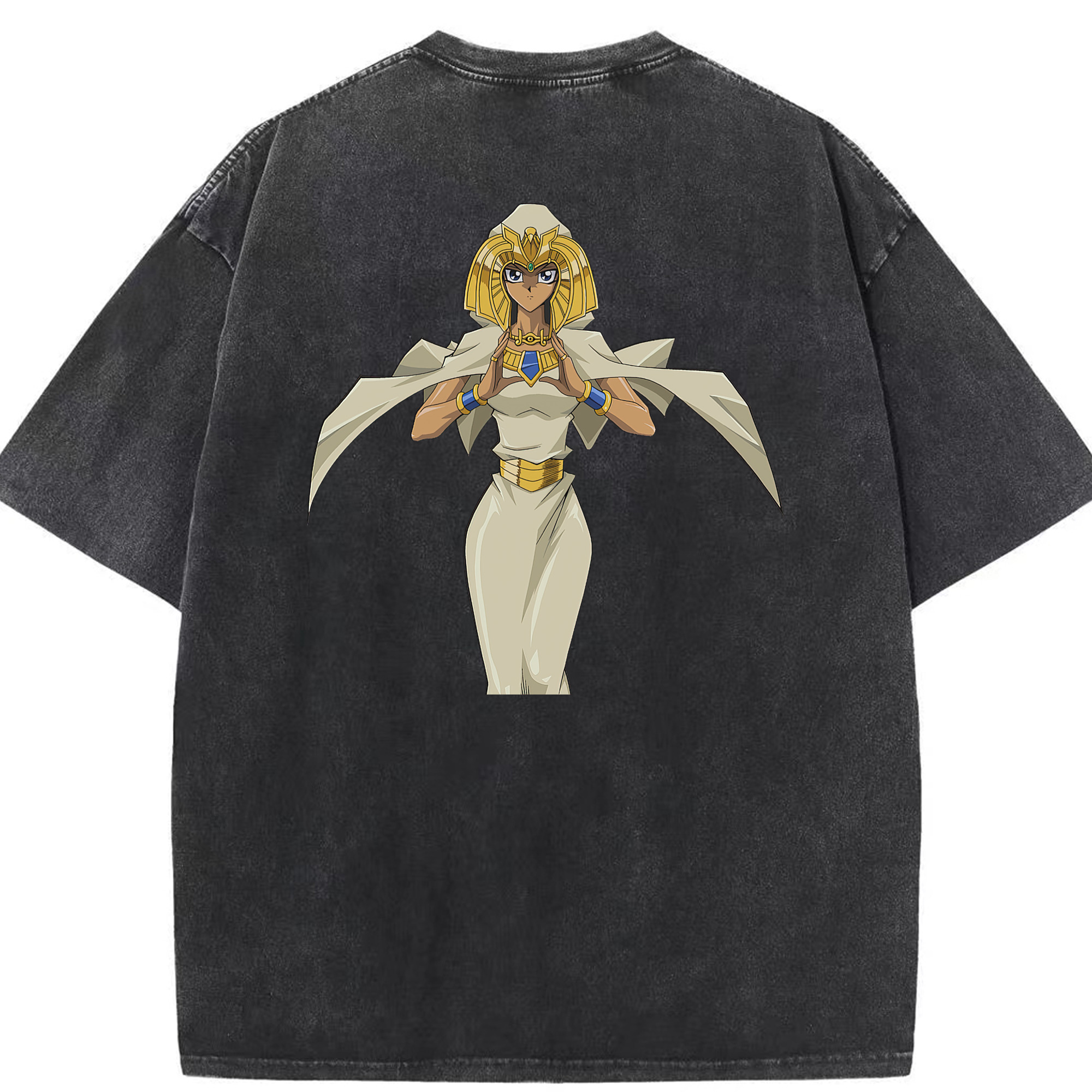 （画像用） 遊☆戯☆王 Yu-Gi-Oh! 綿100% ヴィンテージ風 半袖Tシャツ（背面プリント）