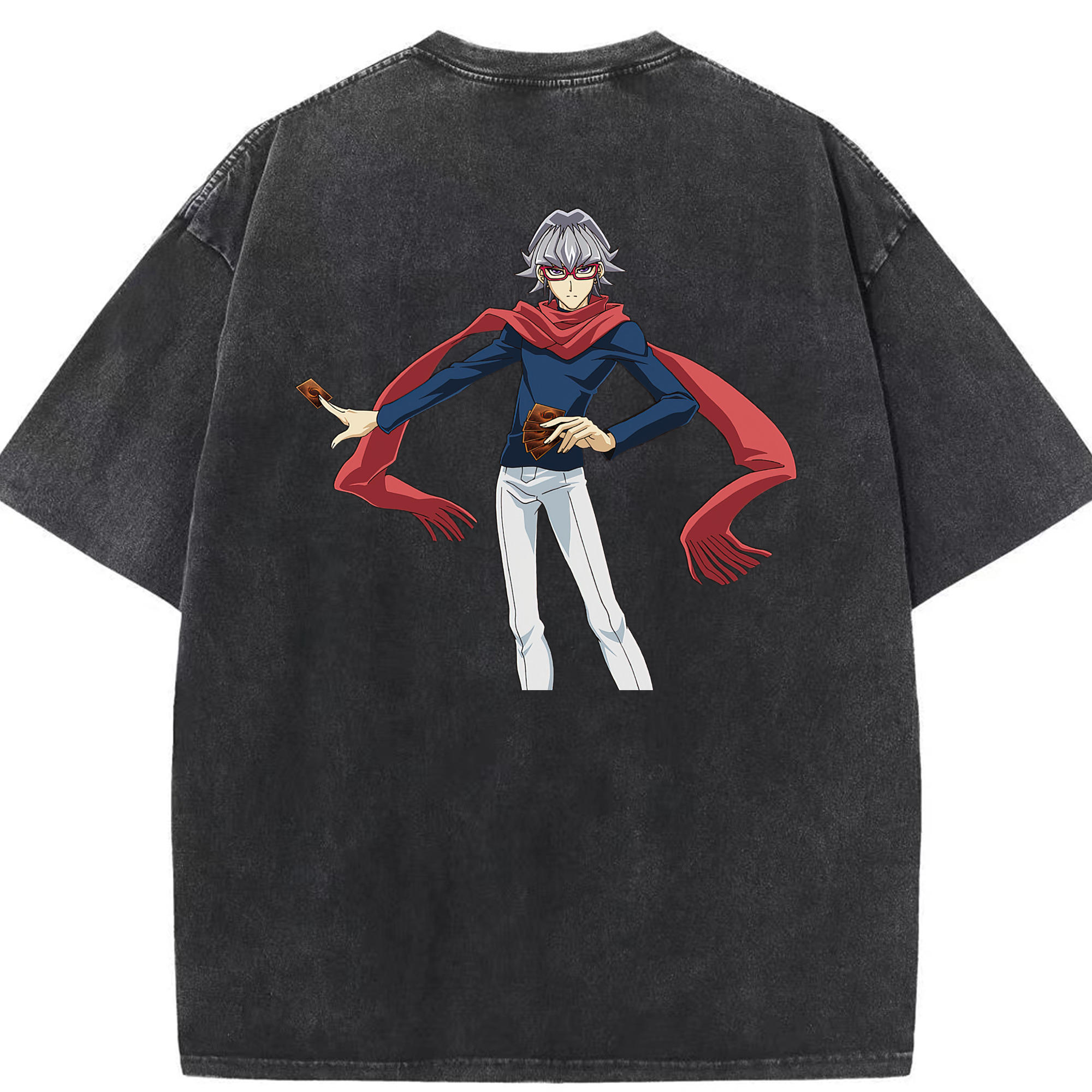 （画像用） 遊☆戯☆王 Yu-Gi-Oh! 綿100% ヴィンテージ風 半袖Tシャツ（背面プリント）