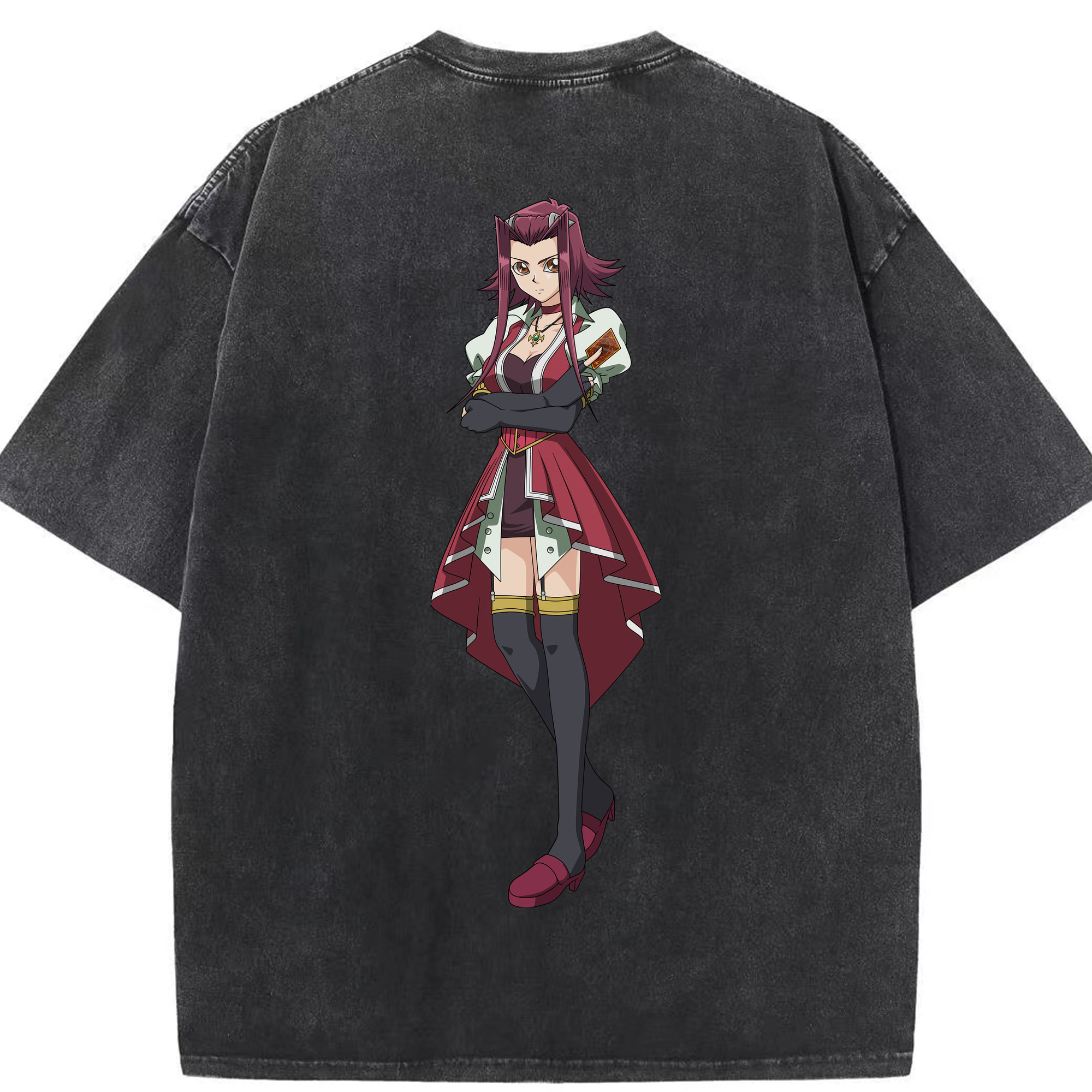 （画像用） 遊☆戯☆王 Yu-Gi-Oh! 綿100% ヴィンテージ風 半袖Tシャツ（背面プリント）