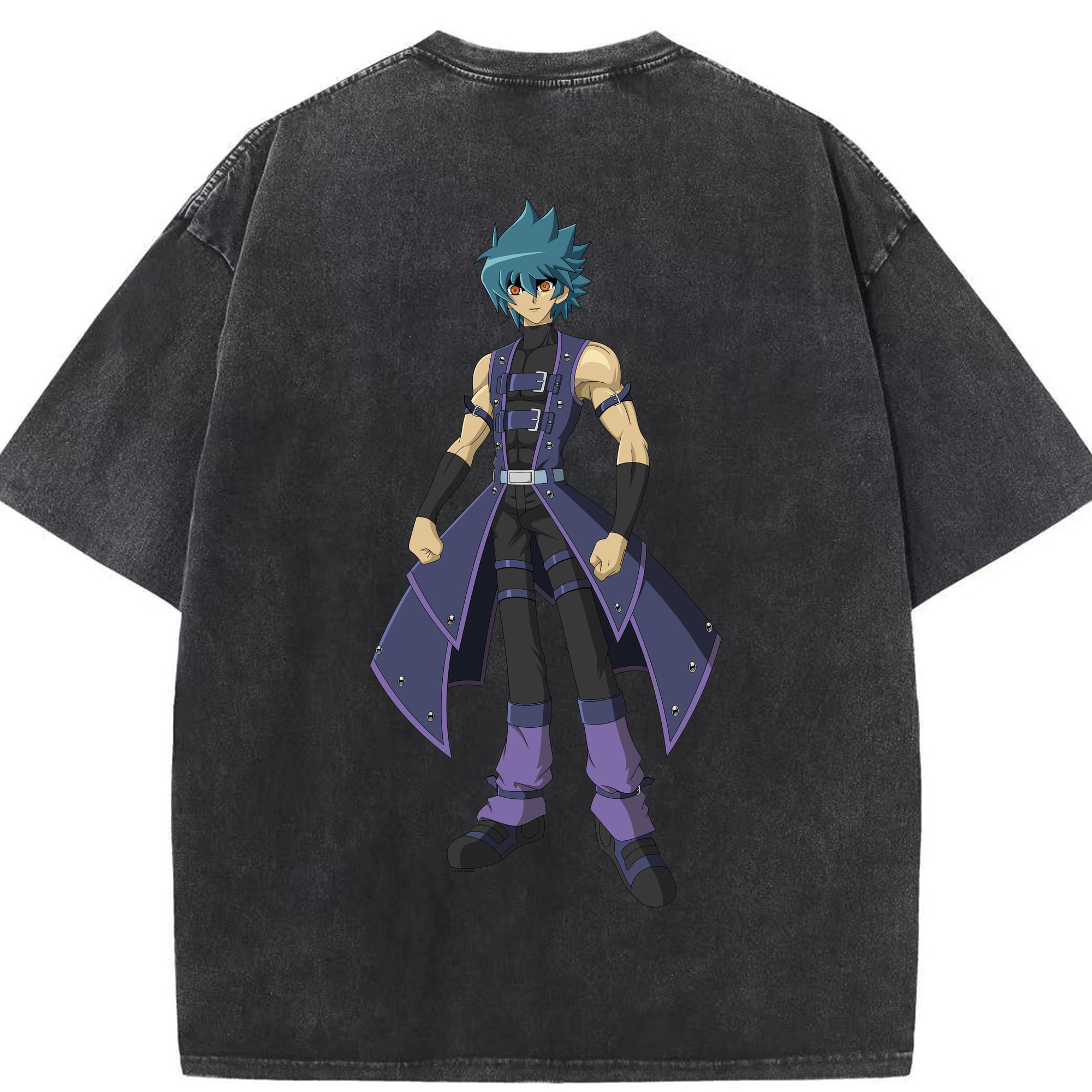 （画像用） 遊☆戯☆王 Yu-Gi-Oh! 綿100% ヴィンテージ風 半袖Tシャツ（背面プリント）