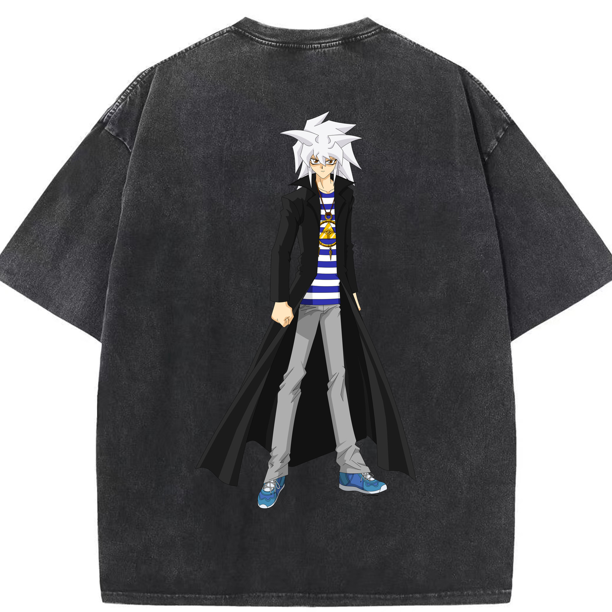 （画像用） 遊☆戯☆王 Yu-Gi-Oh! 綿100% ヴィンテージ風 半袖Tシャツ（背面プリント）