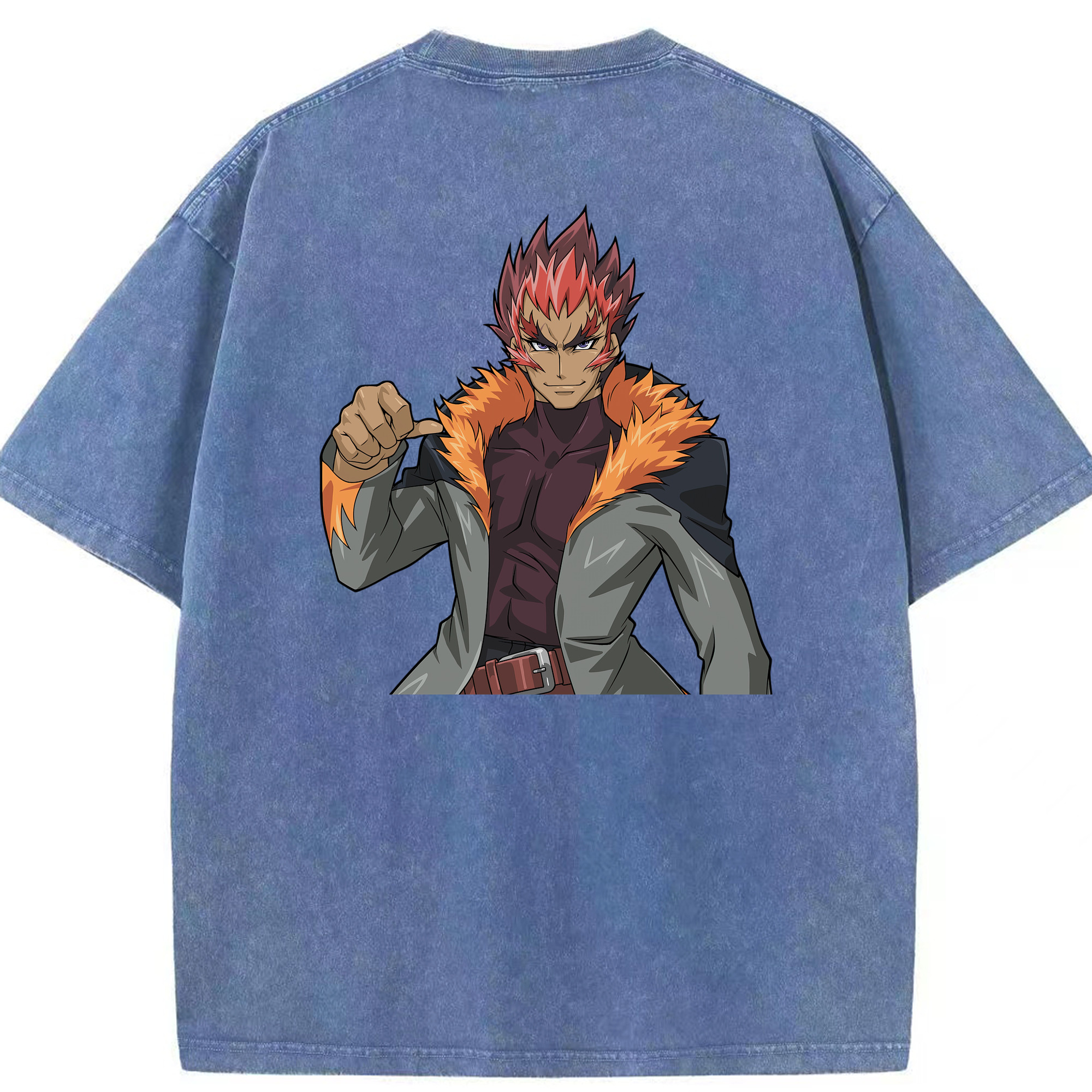 （画像用） 遊☆戯☆王 Yu-Gi-Oh! 綿100% ヴィンテージ風 半袖Tシャツ（背面プリント）