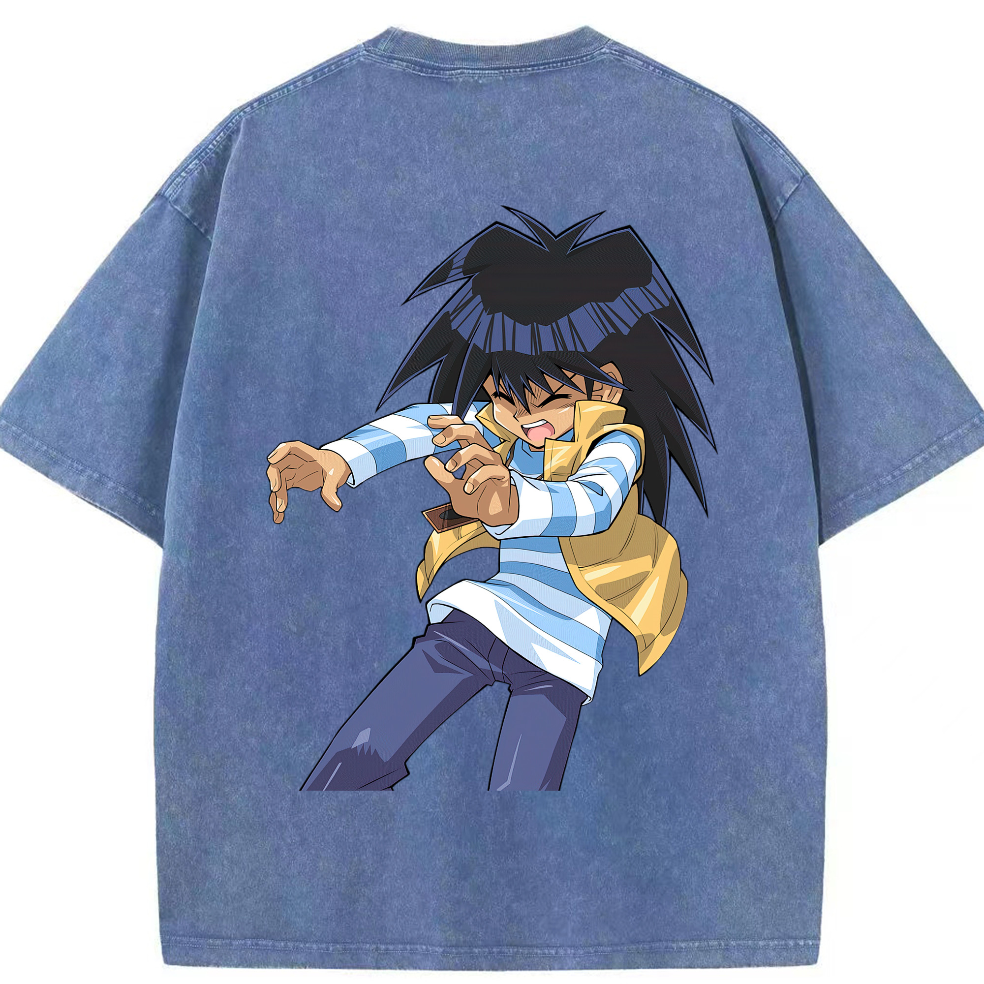 （画像用） 遊☆戯☆王 Yu-Gi-Oh! 綿100% ヴィンテージ風 半袖Tシャツ（背面プリント）