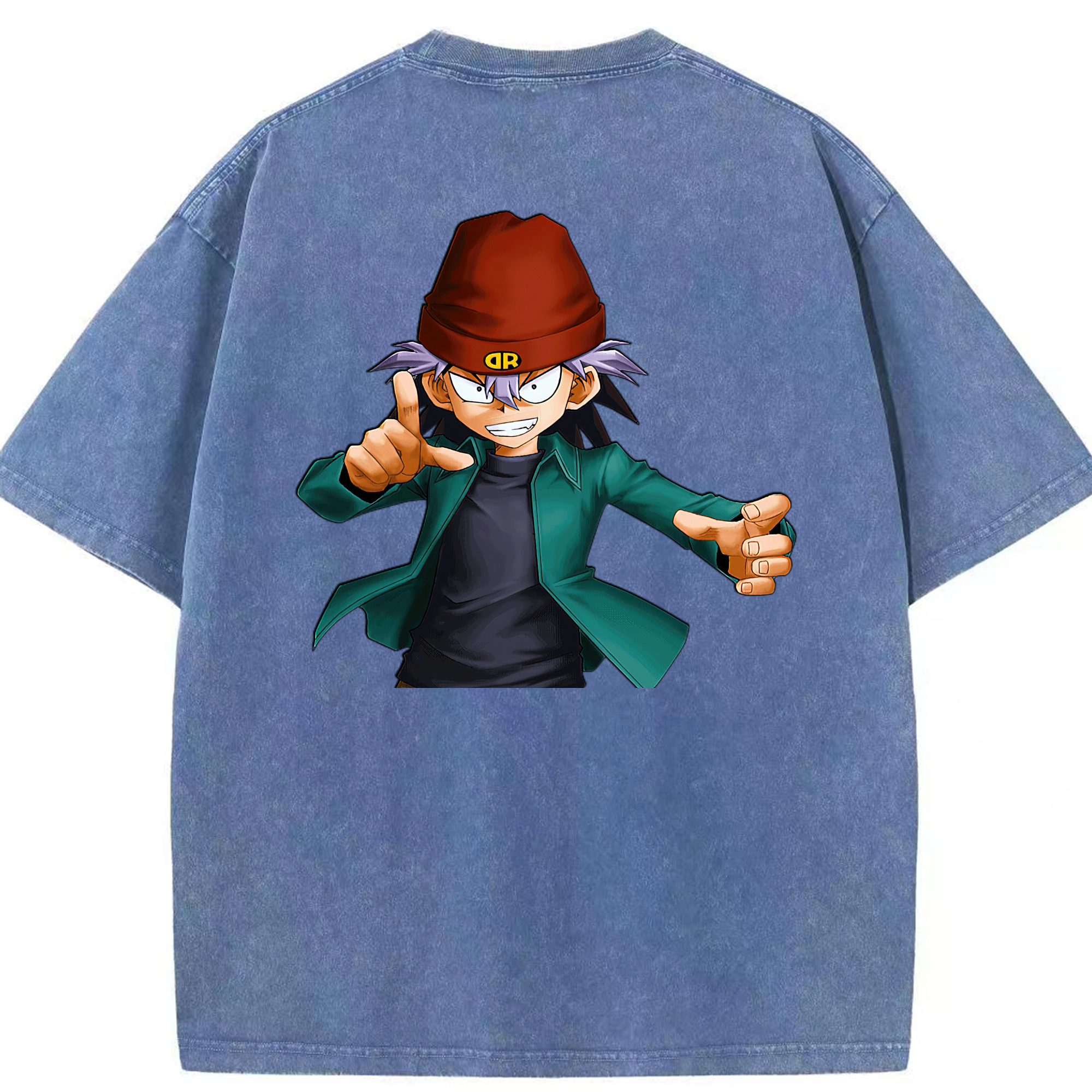 （画像用） 遊☆戯☆王 Yu-Gi-Oh! 綿100% ヴィンテージ風 半袖Tシャツ（背面プリント）