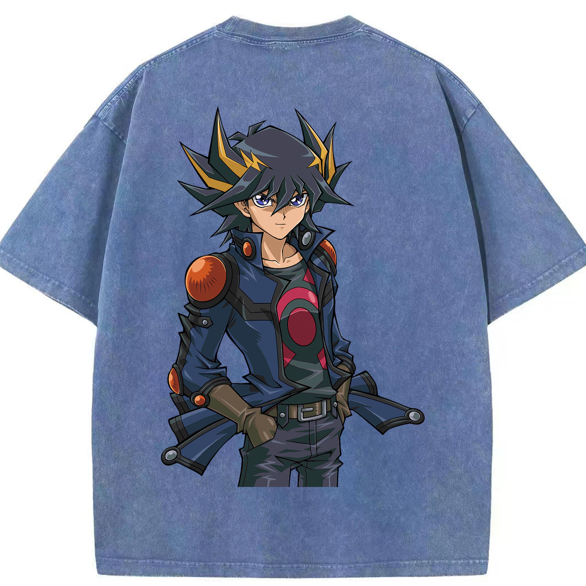 （画像用） 遊☆戯☆王 Yu-Gi-Oh! 綿100% ヴィンテージ風 半袖Tシャツ（背面プリント）