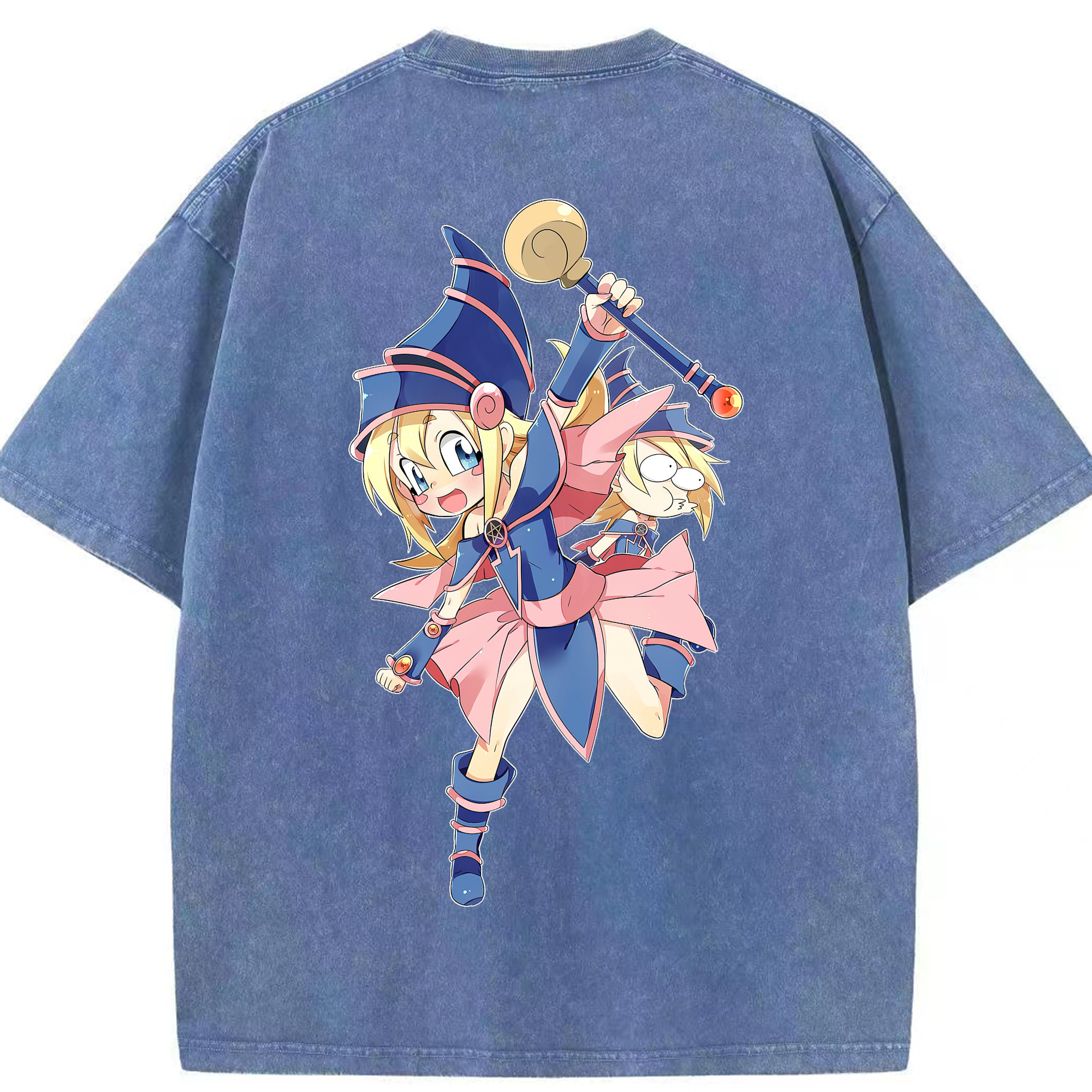 （画像用） 遊☆戯☆王 Yu-Gi-Oh! 綿100% ヴィンテージ風 半袖Tシャツ（背面プリント）