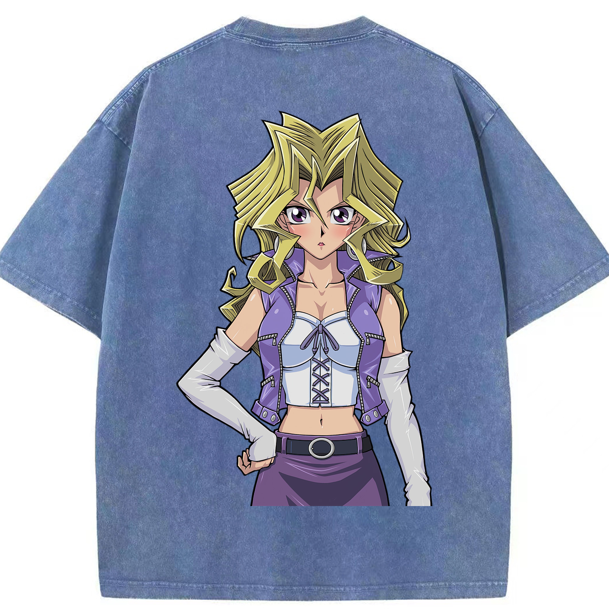（画像用） 遊☆戯☆王 Yu-Gi-Oh! 綿100% ヴィンテージ風 半袖Tシャツ（背面プリント）