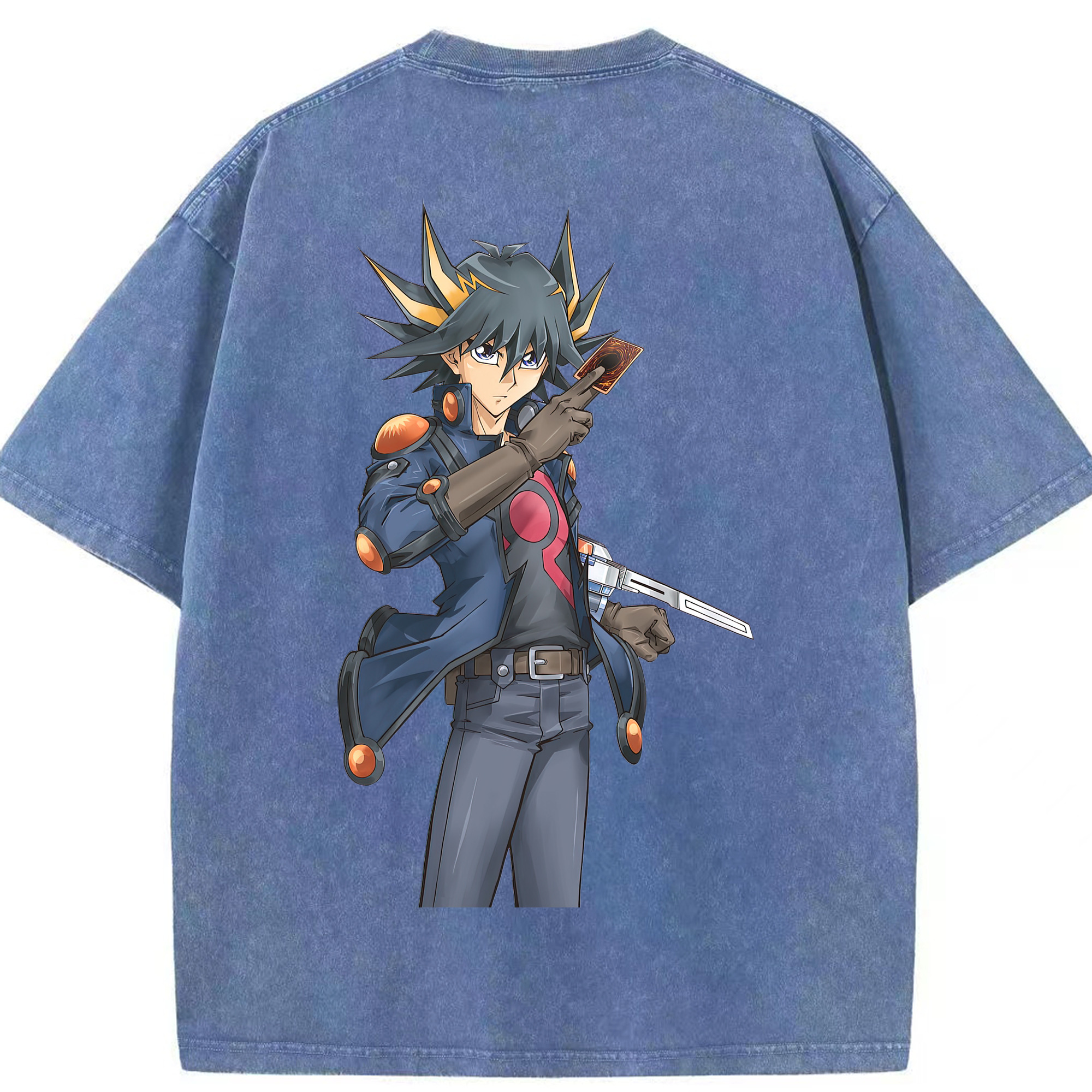 （画像用） 遊☆戯☆王 Yu-Gi-Oh! 綿100% ヴィンテージ風 半袖Tシャツ（背面プリント）