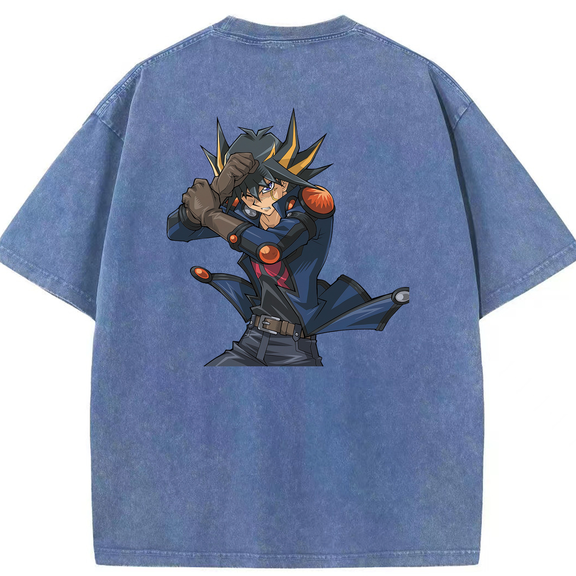 （画像用） 遊☆戯☆王 Yu-Gi-Oh! 綿100% ヴィンテージ風 半袖Tシャツ（背面プリント）