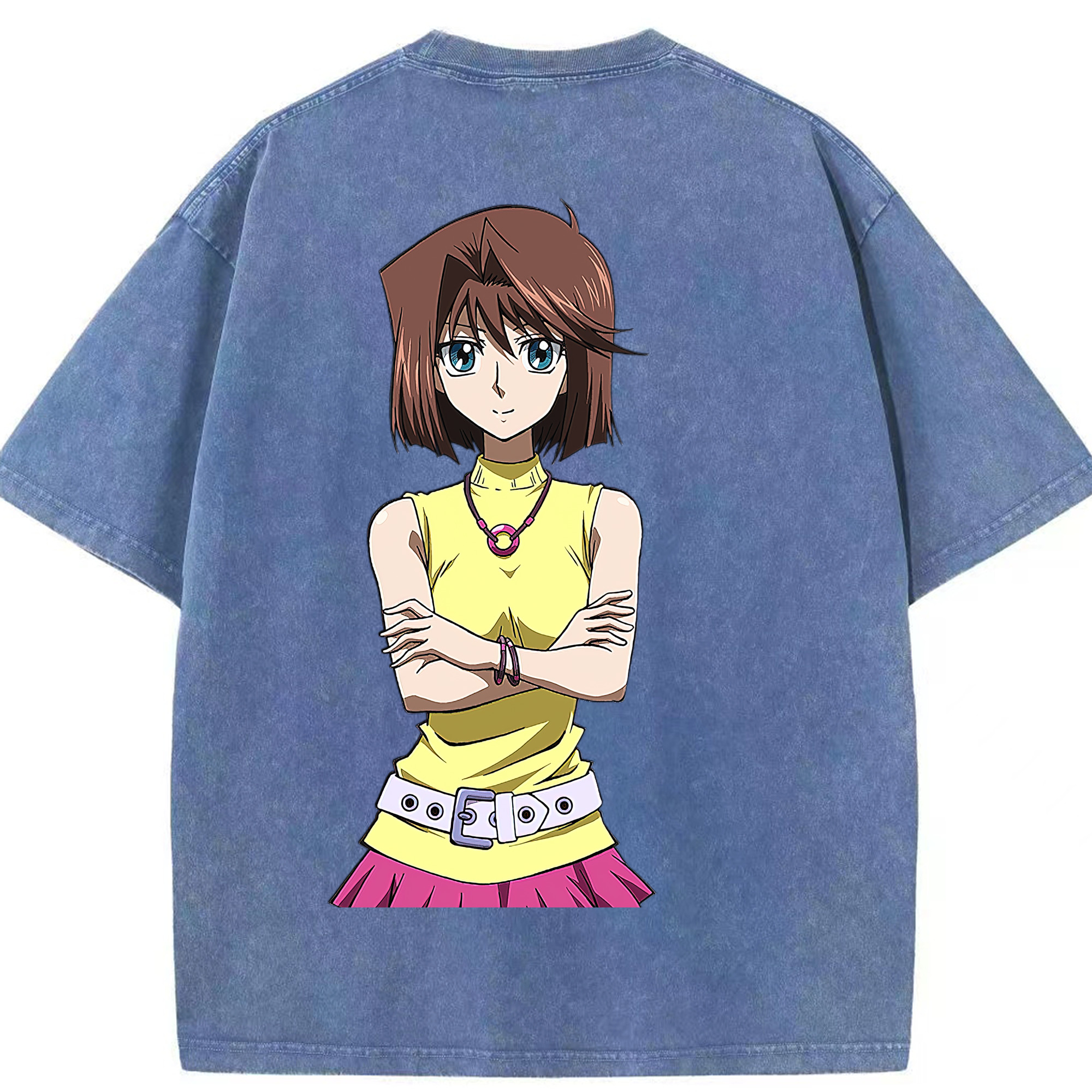 （画像用） 遊☆戯☆王 Yu-Gi-Oh! 綿100% ヴィンテージ風 半袖Tシャツ（背面プリント）
