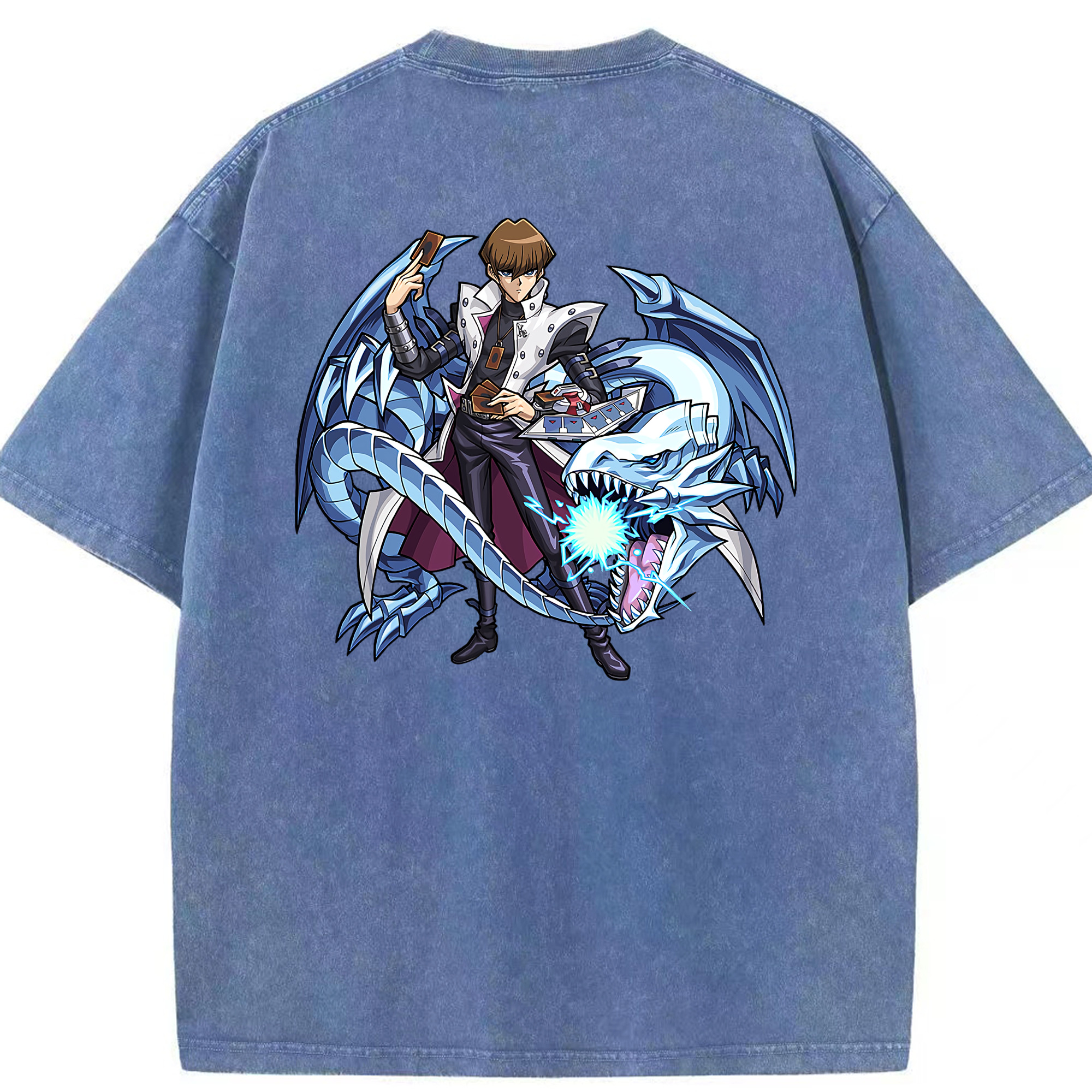 （画像用） 遊☆戯☆王 Yu-Gi-Oh! 綿100% ヴィンテージ風 半袖Tシャツ（背面プリント）
