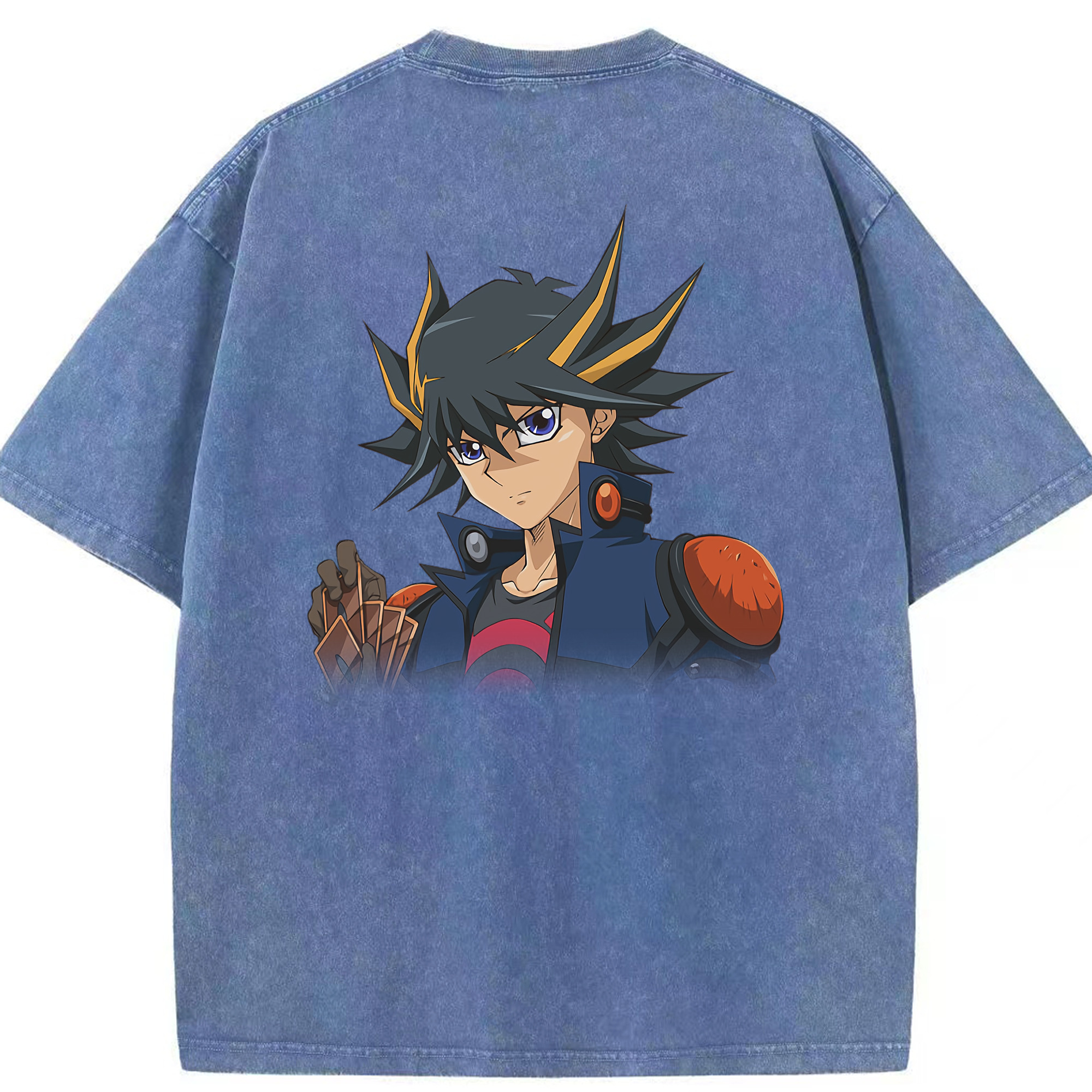 （画像用） 遊☆戯☆王 Yu-Gi-Oh! 綿100% ヴィンテージ風 半袖Tシャツ（背面プリント）