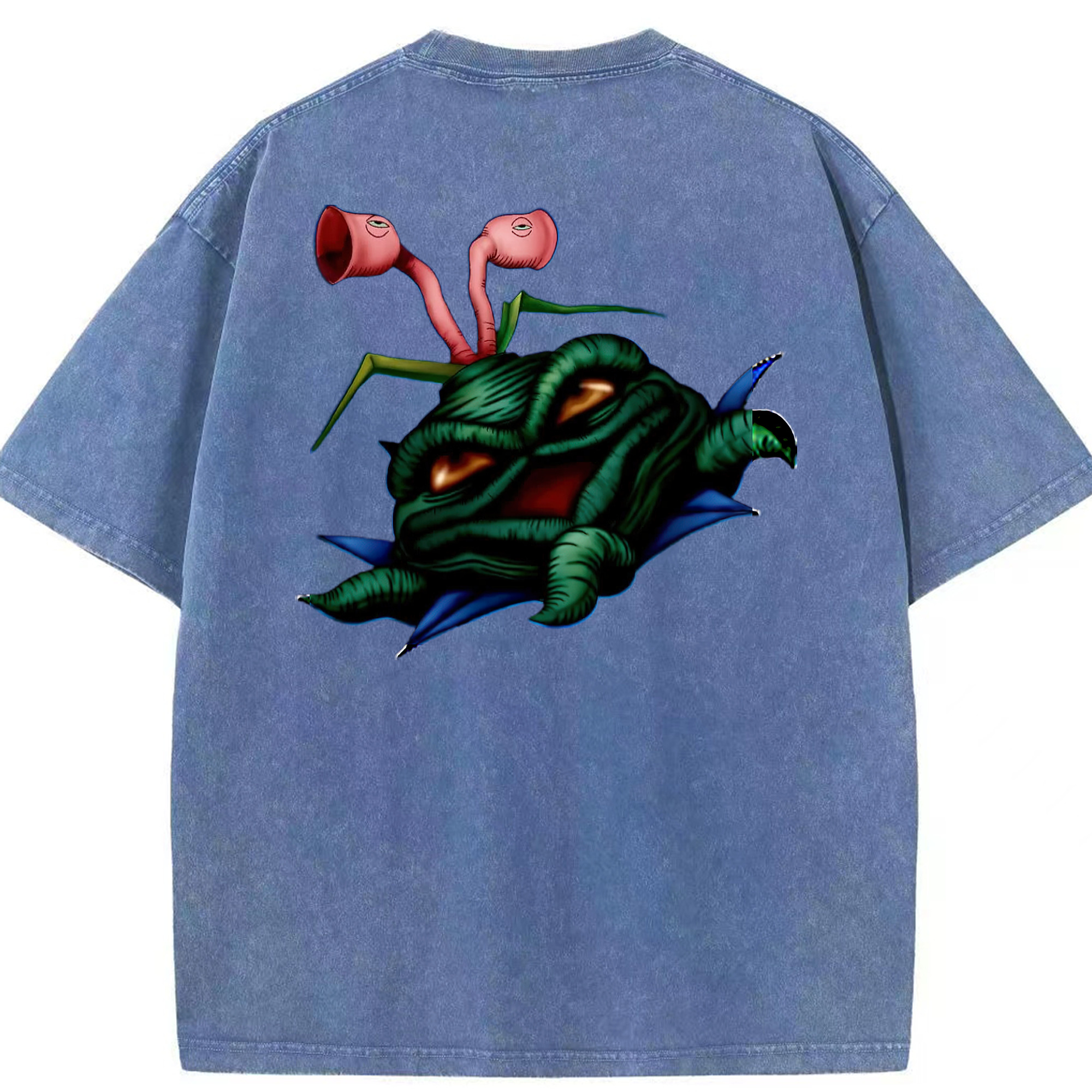 （画像用） 遊☆戯☆王 Yu-Gi-Oh! 綿100% ヴィンテージ風 半袖Tシャツ（背面プリント）