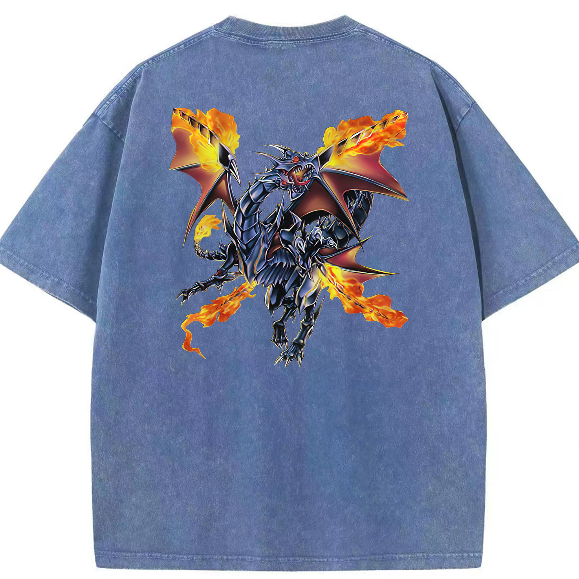 （画像用） 遊☆戯☆王 Yu-Gi-Oh! 綿100% ヴィンテージ風 半袖Tシャツ（背面プリント）