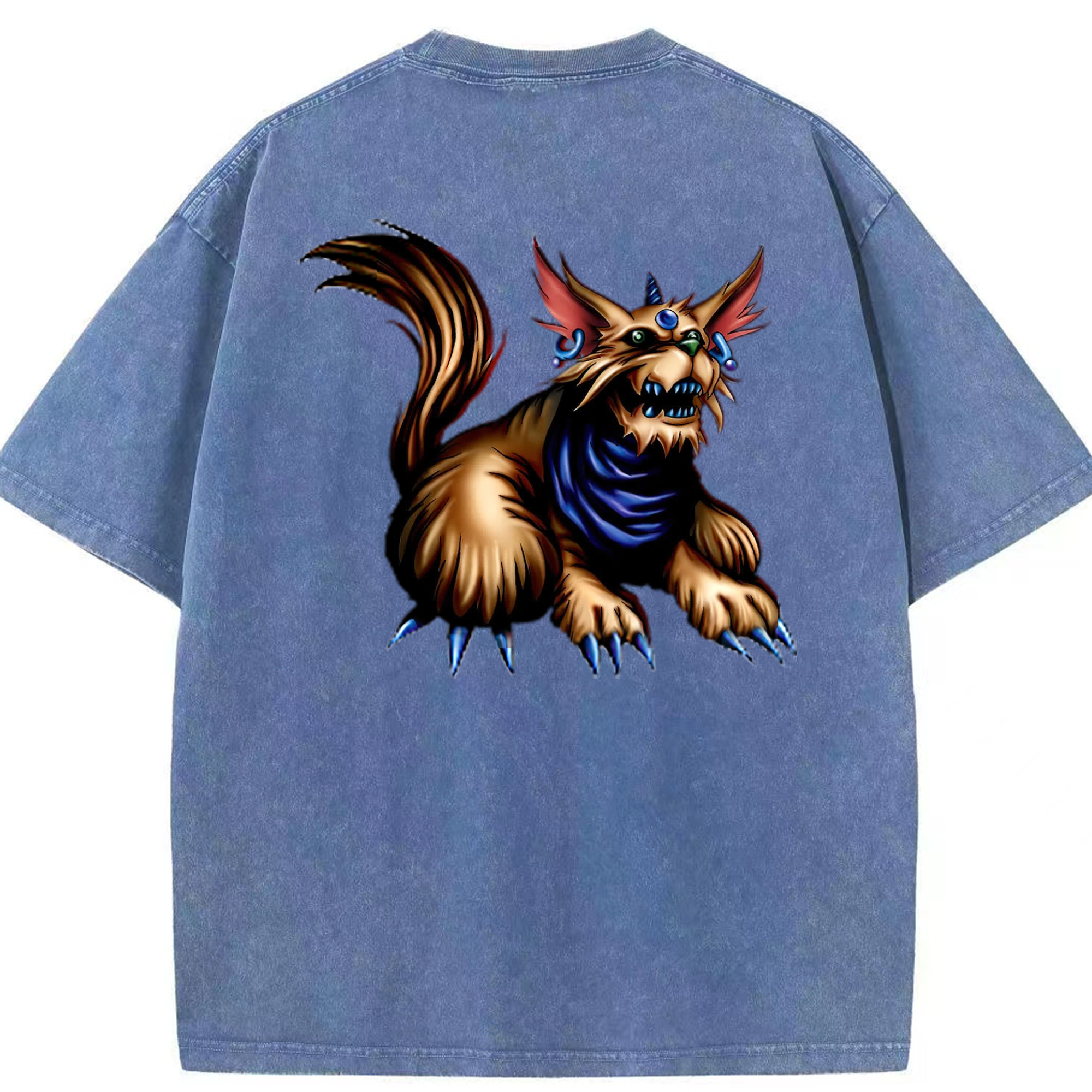 （画像用） 遊☆戯☆王 Yu-Gi-Oh! 綿100% ヴィンテージ風 半袖Tシャツ（背面プリント）