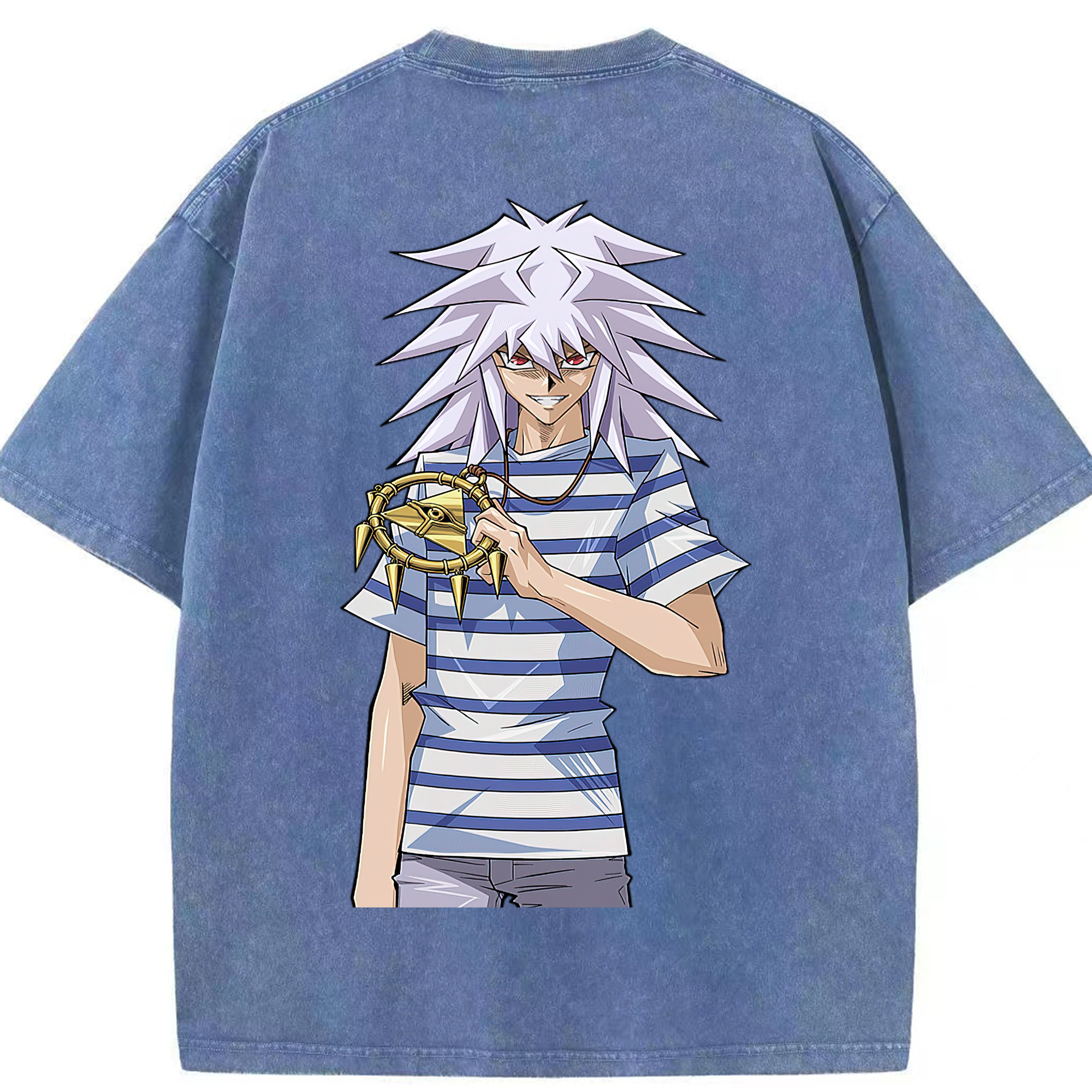 （画像用） 遊☆戯☆王 Yu-Gi-Oh! 綿100% ヴィンテージ風 半袖Tシャツ（背面プリント）