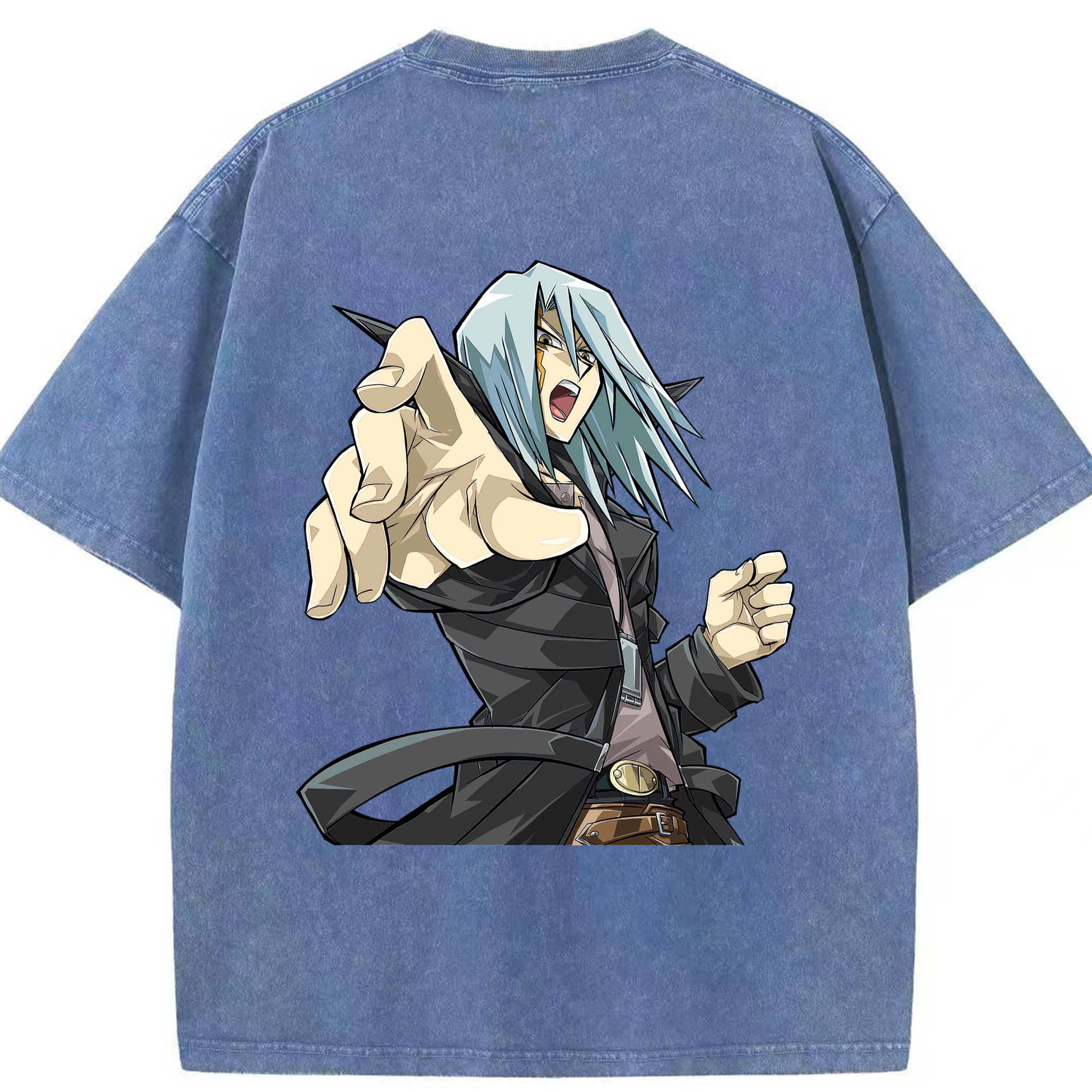（画像用） 遊☆戯☆王 Yu-Gi-Oh! 綿100% ヴィンテージ風 半袖Tシャツ（背面プリント）