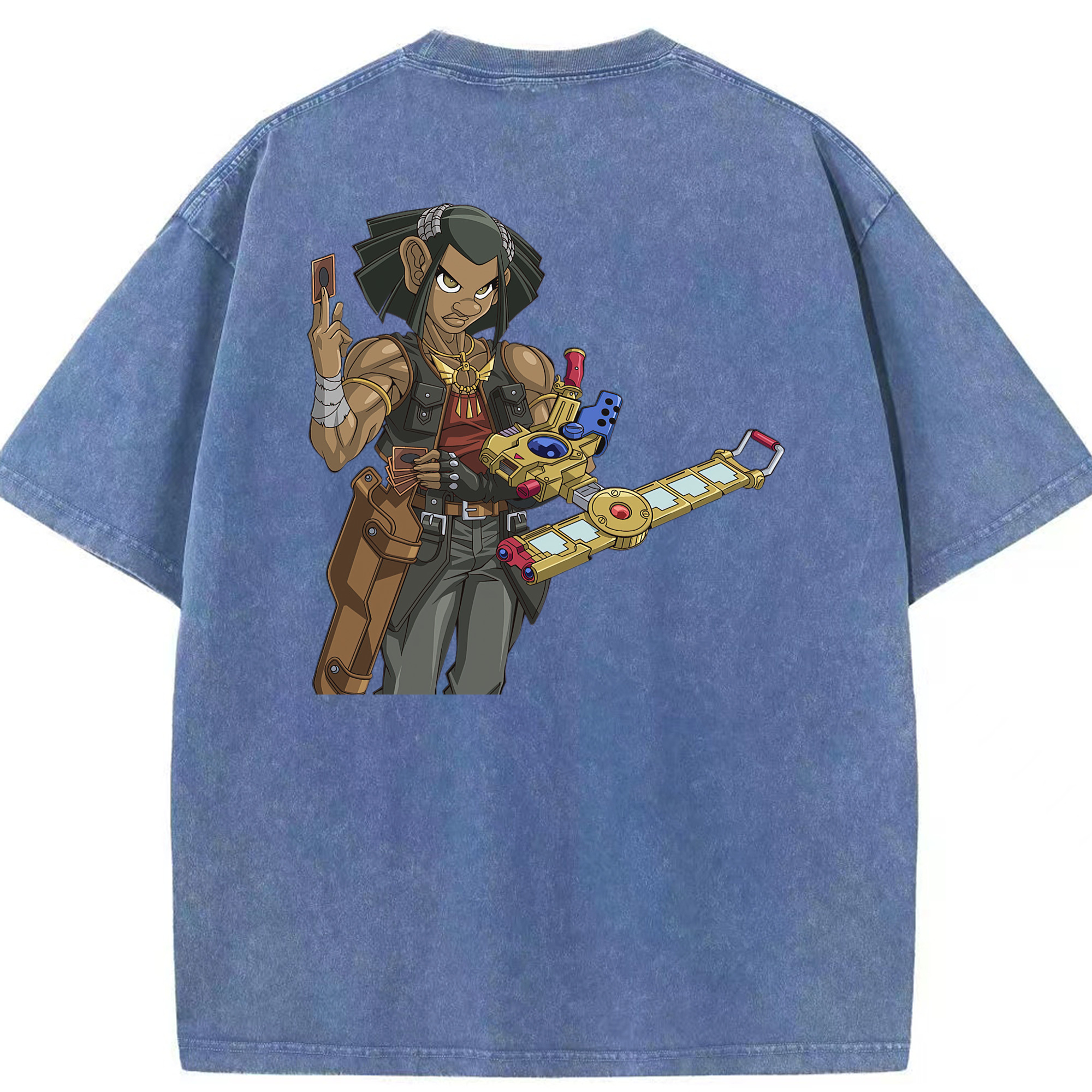 （画像用） 遊☆戯☆王 Yu-Gi-Oh! 綿100% ヴィンテージ風 半袖Tシャツ（背面プリント）