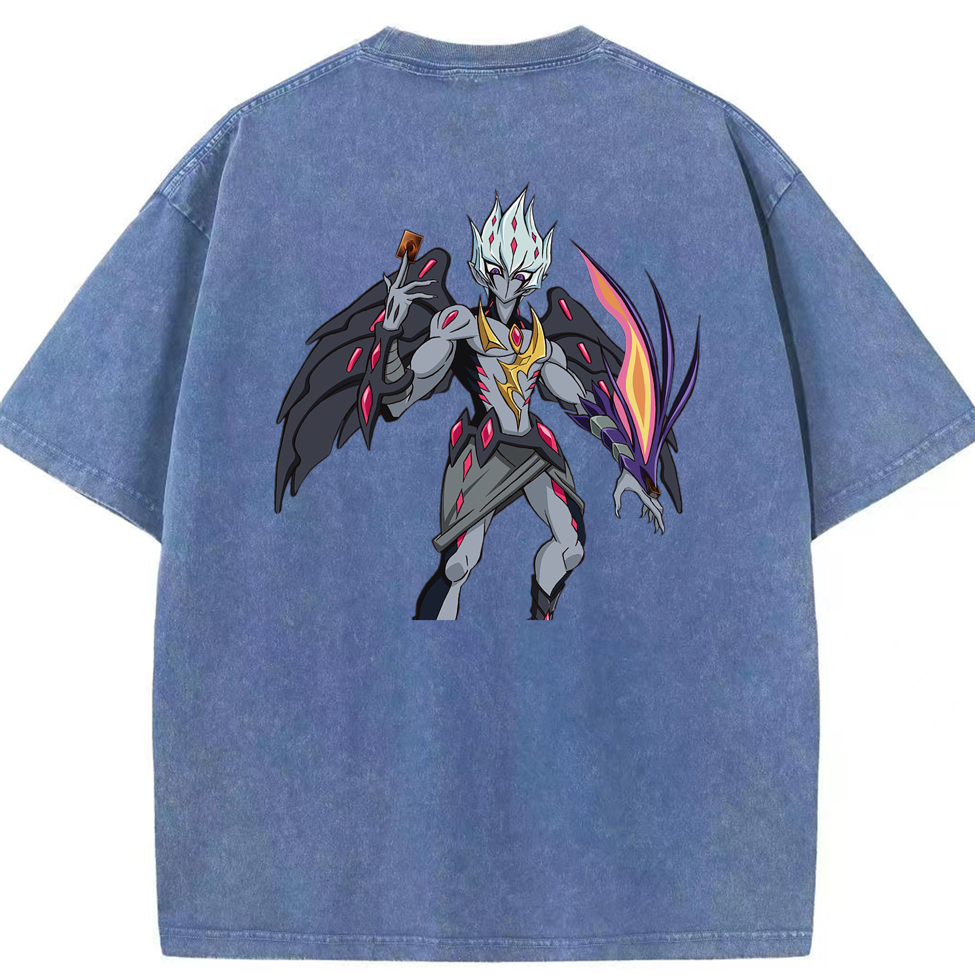 （画像用） 遊☆戯☆王 Yu-Gi-Oh! 綿100% ヴィンテージ風 半袖Tシャツ（背面プリント）