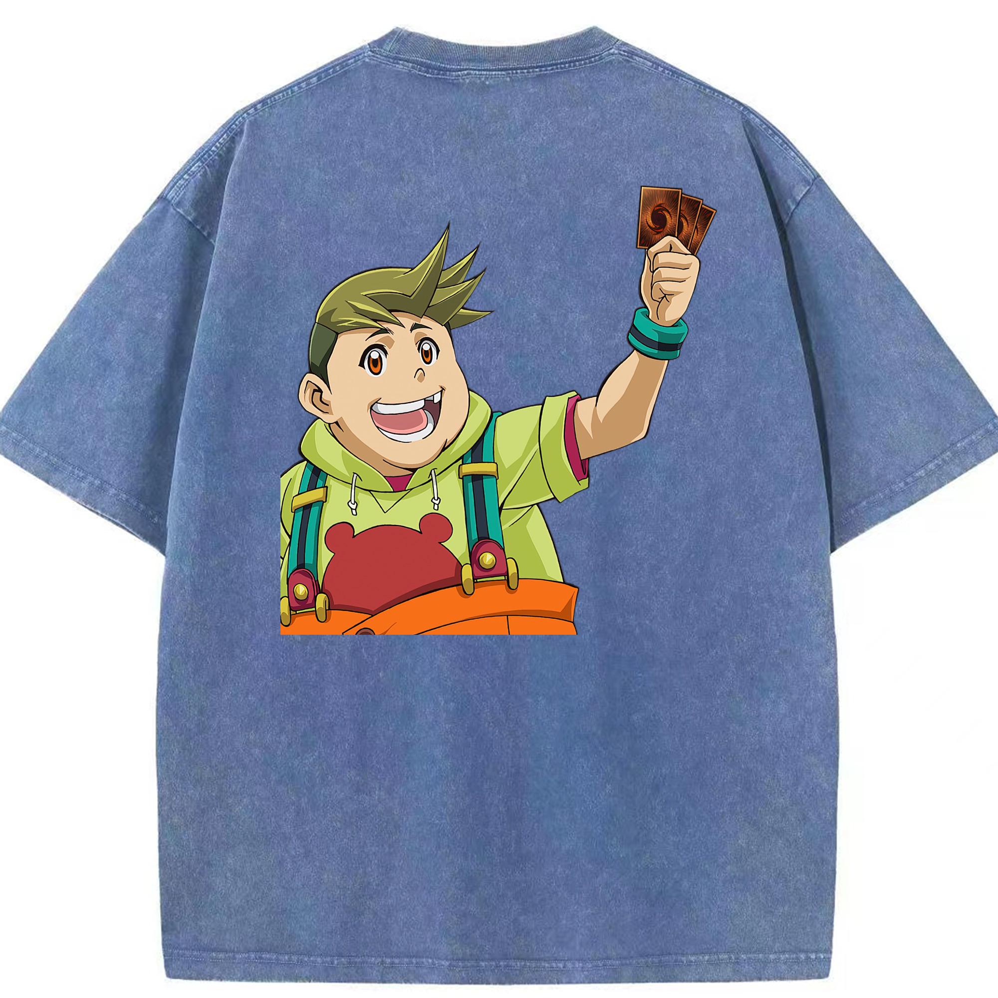 （画像用） 遊☆戯☆王 Yu-Gi-Oh! 綿100% ヴィンテージ風 半袖Tシャツ（背面プリント）