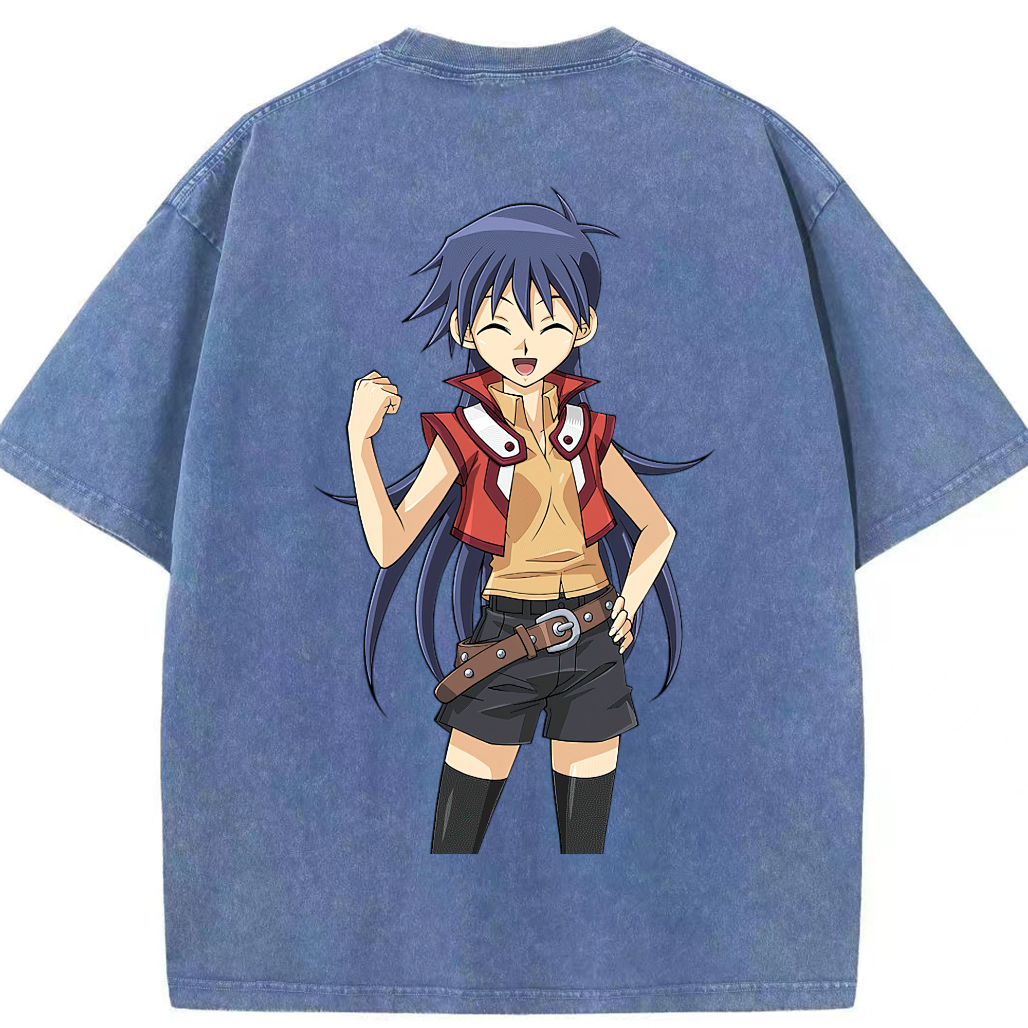 （画像用） 遊☆戯☆王 Yu-Gi-Oh! 綿100% ヴィンテージ風 半袖Tシャツ（背面プリント）