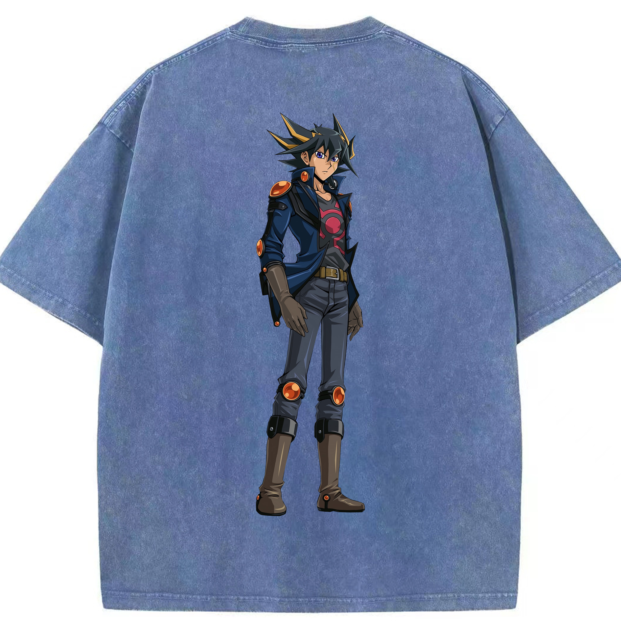 （画像用） 遊☆戯☆王 Yu-Gi-Oh! 綿100% ヴィンテージ風 半袖Tシャツ（背面プリント）