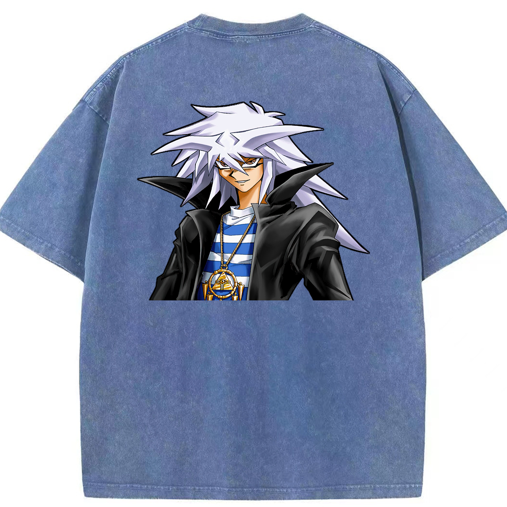 （画像用） 遊☆戯☆王 Yu-Gi-Oh! 綿100% ヴィンテージ風 半袖Tシャツ（背面プリント）