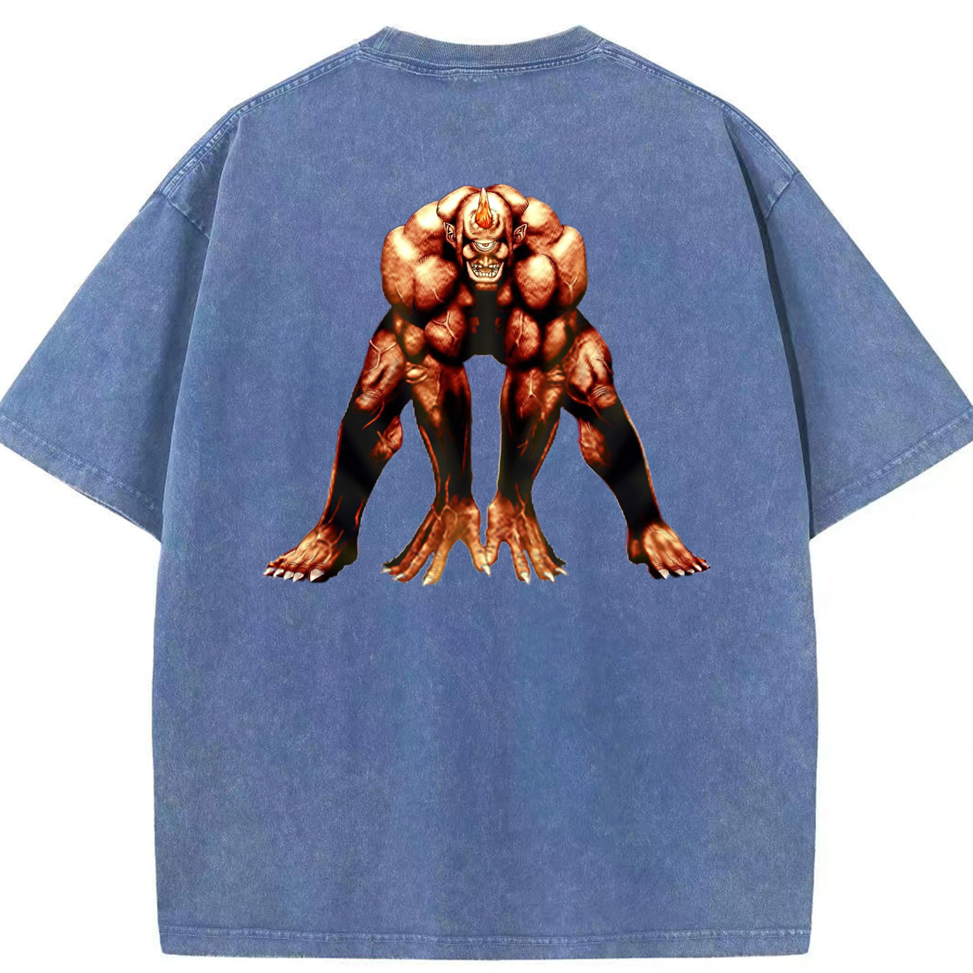 （画像用） 遊☆戯☆王 Yu-Gi-Oh! 綿100% ヴィンテージ風 半袖Tシャツ（背面プリント）