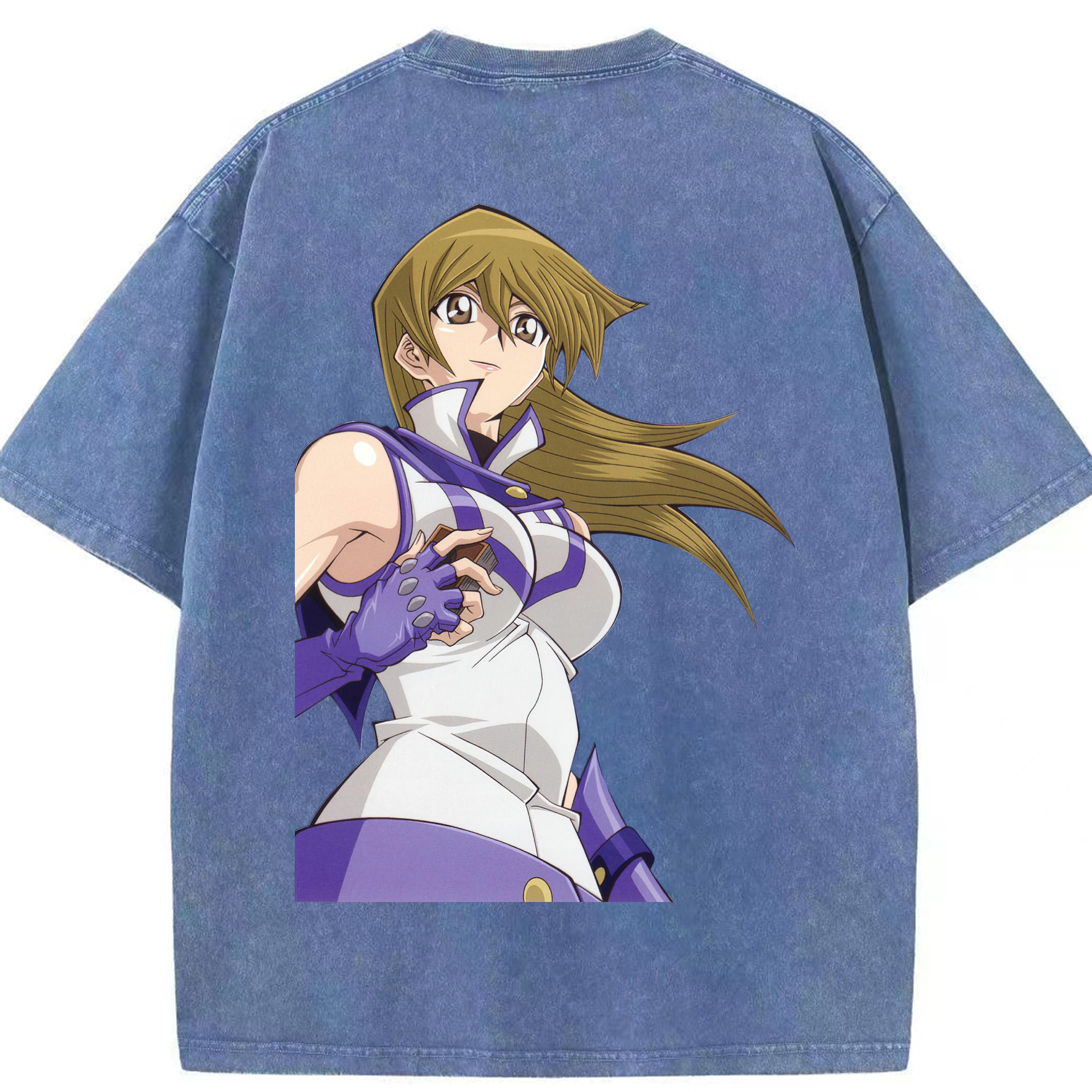 （画像用） 遊☆戯☆王 Yu-Gi-Oh! 綿100% ヴィンテージ風 半袖Tシャツ（背面プリント）
