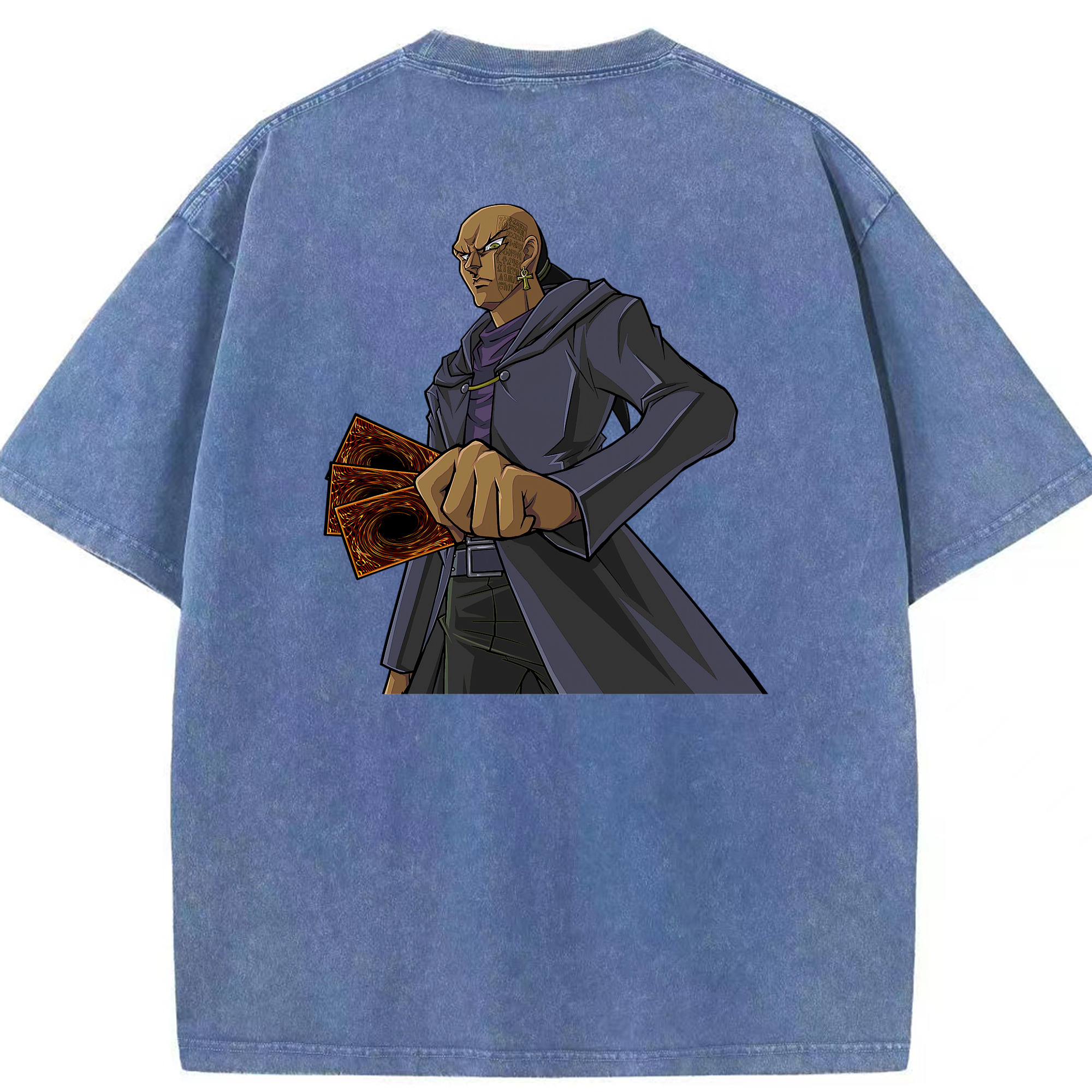 （画像用） 遊☆戯☆王 Yu-Gi-Oh! 綿100% ヴィンテージ風 半袖Tシャツ（背面プリント）