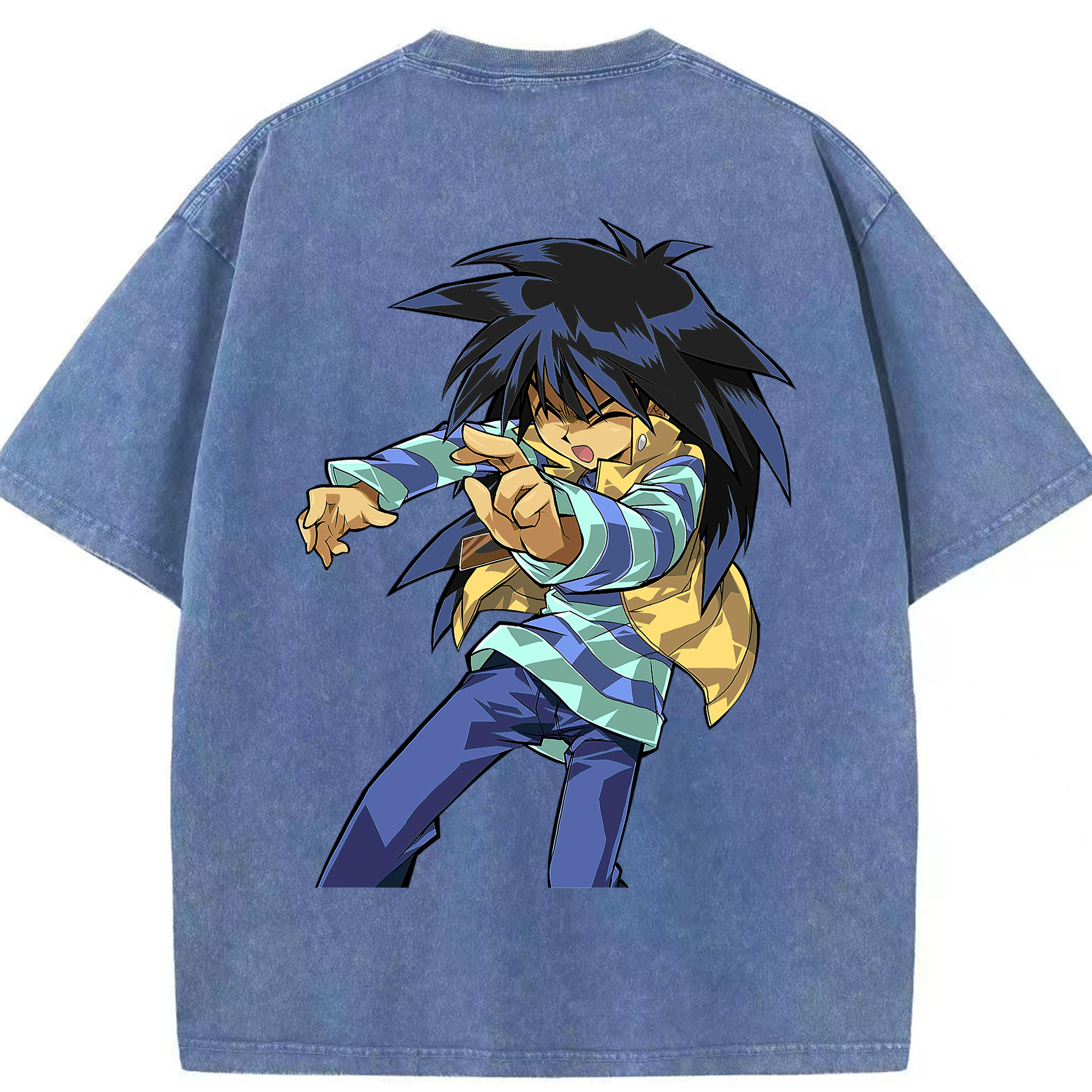 （画像用） 遊☆戯☆王 Yu-Gi-Oh! 綿100% ヴィンテージ風 半袖Tシャツ（背面プリント）
