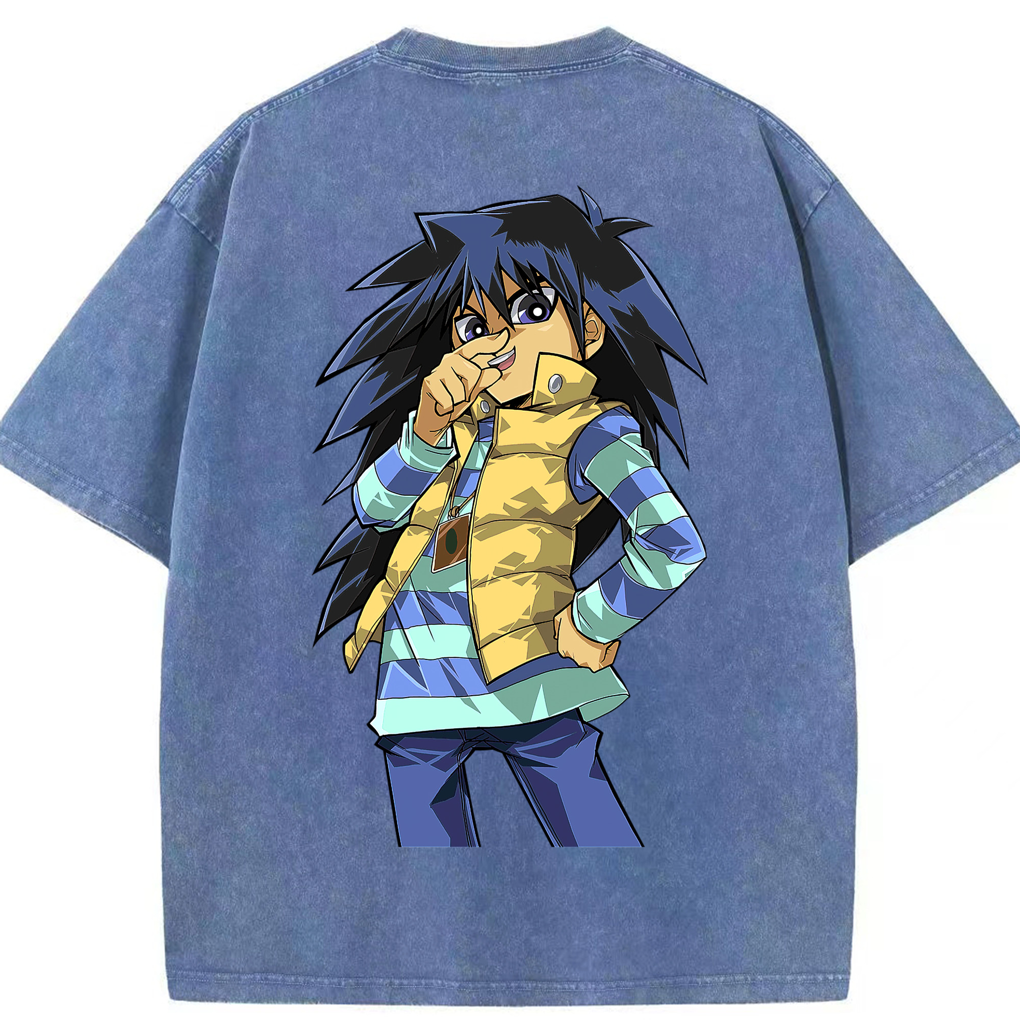 （画像用） 遊☆戯☆王 Yu-Gi-Oh! 綿100% ヴィンテージ風 半袖Tシャツ（背面プリント）