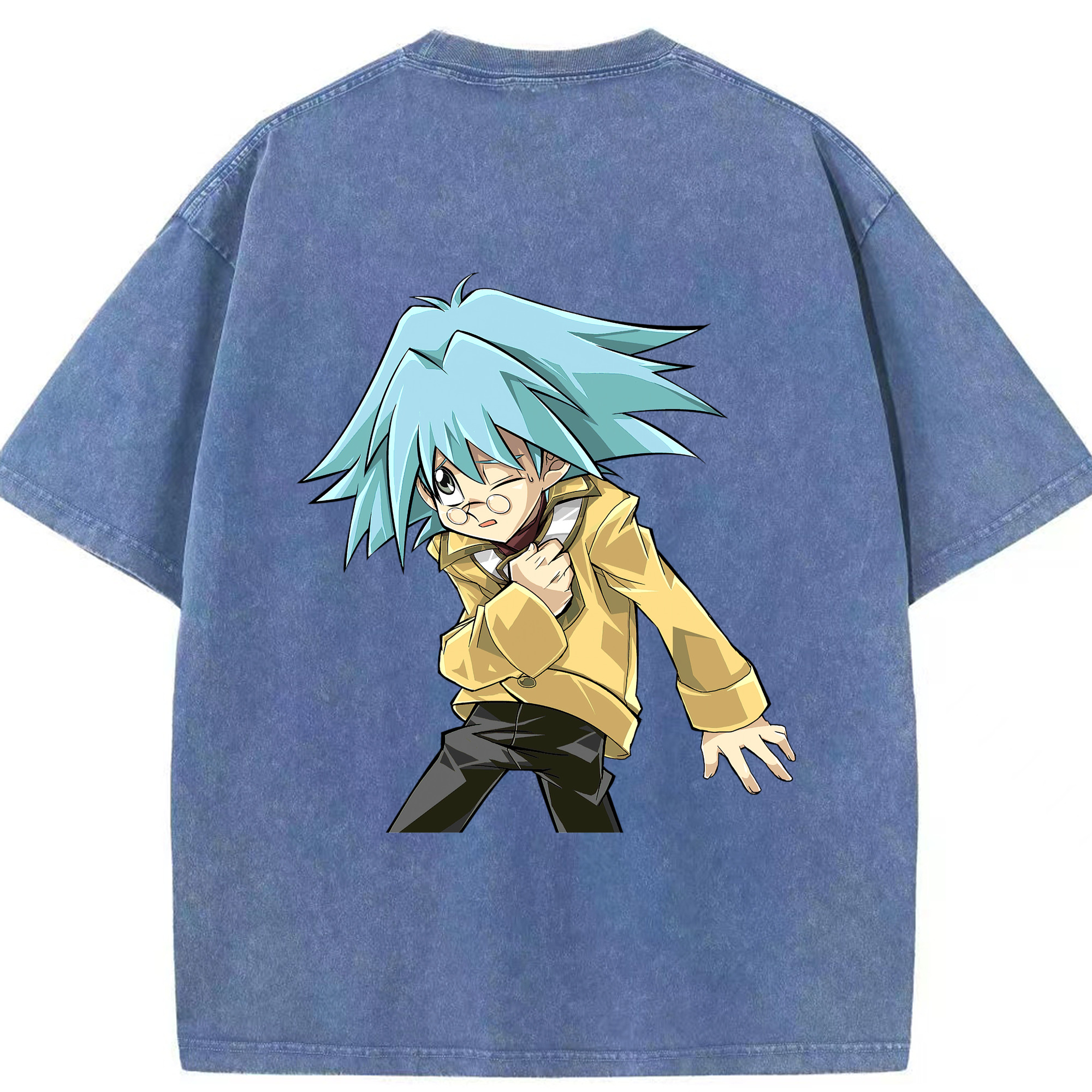 （画像用） 遊☆戯☆王 Yu-Gi-Oh! 綿100% ヴィンテージ風 半袖Tシャツ（背面プリント）