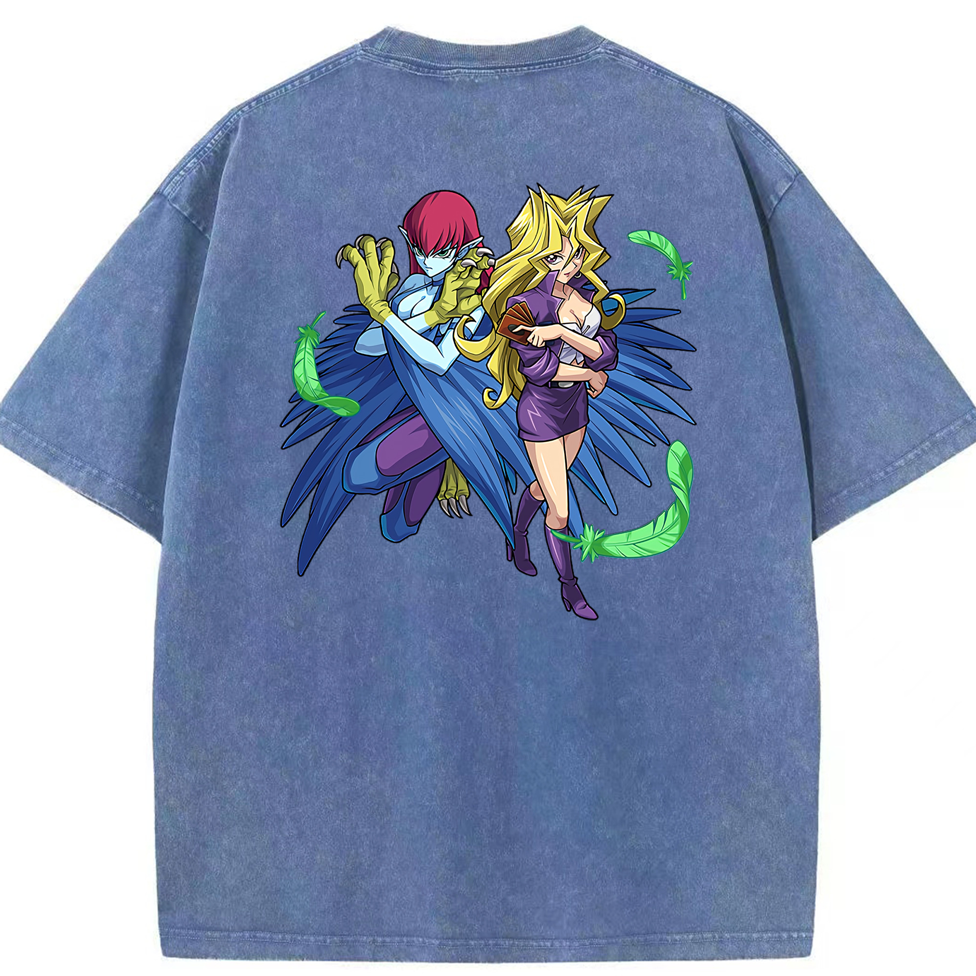 （画像用） 遊☆戯☆王 Yu-Gi-Oh! 綿100% ヴィンテージ風 半袖Tシャツ（背面プリント）