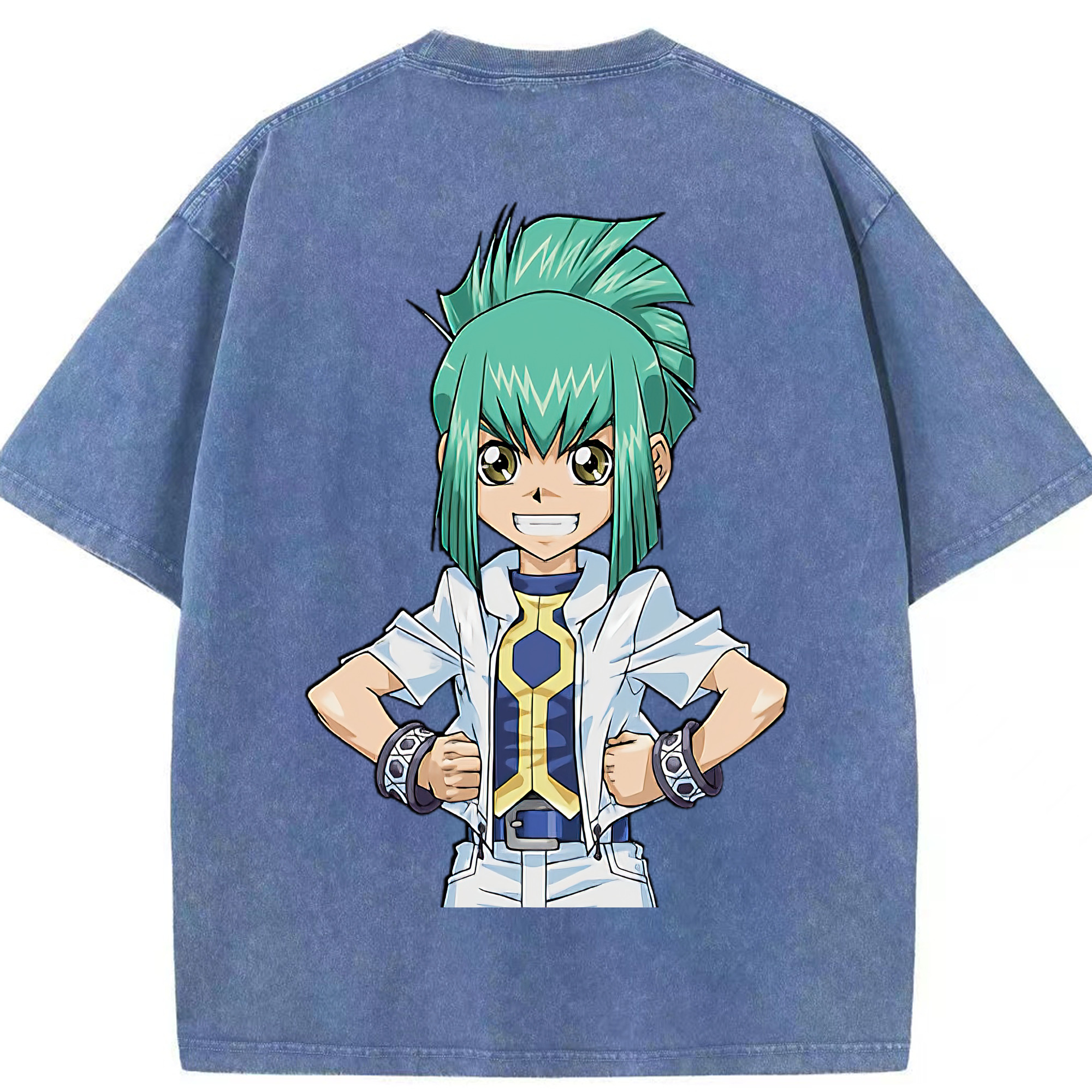 （画像用） 遊☆戯☆王 Yu-Gi-Oh! 綿100% ヴィンテージ風 半袖Tシャツ（背面プリント）