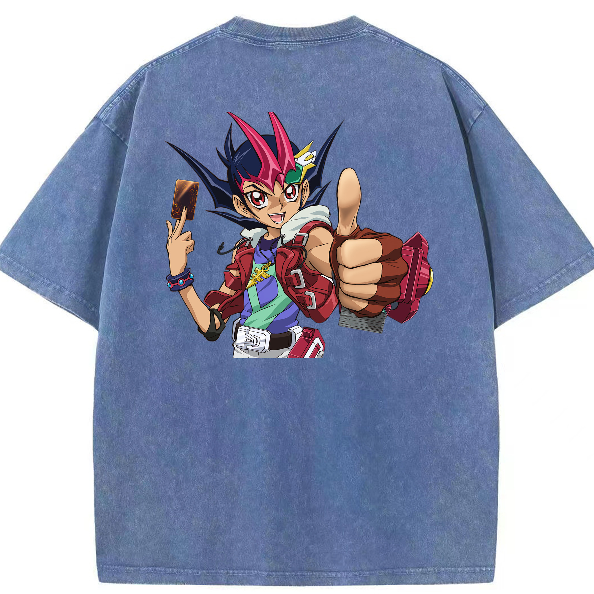 （画像用） 遊☆戯☆王 Yu-Gi-Oh! 綿100% ヴィンテージ風 半袖Tシャツ（背面プリント）