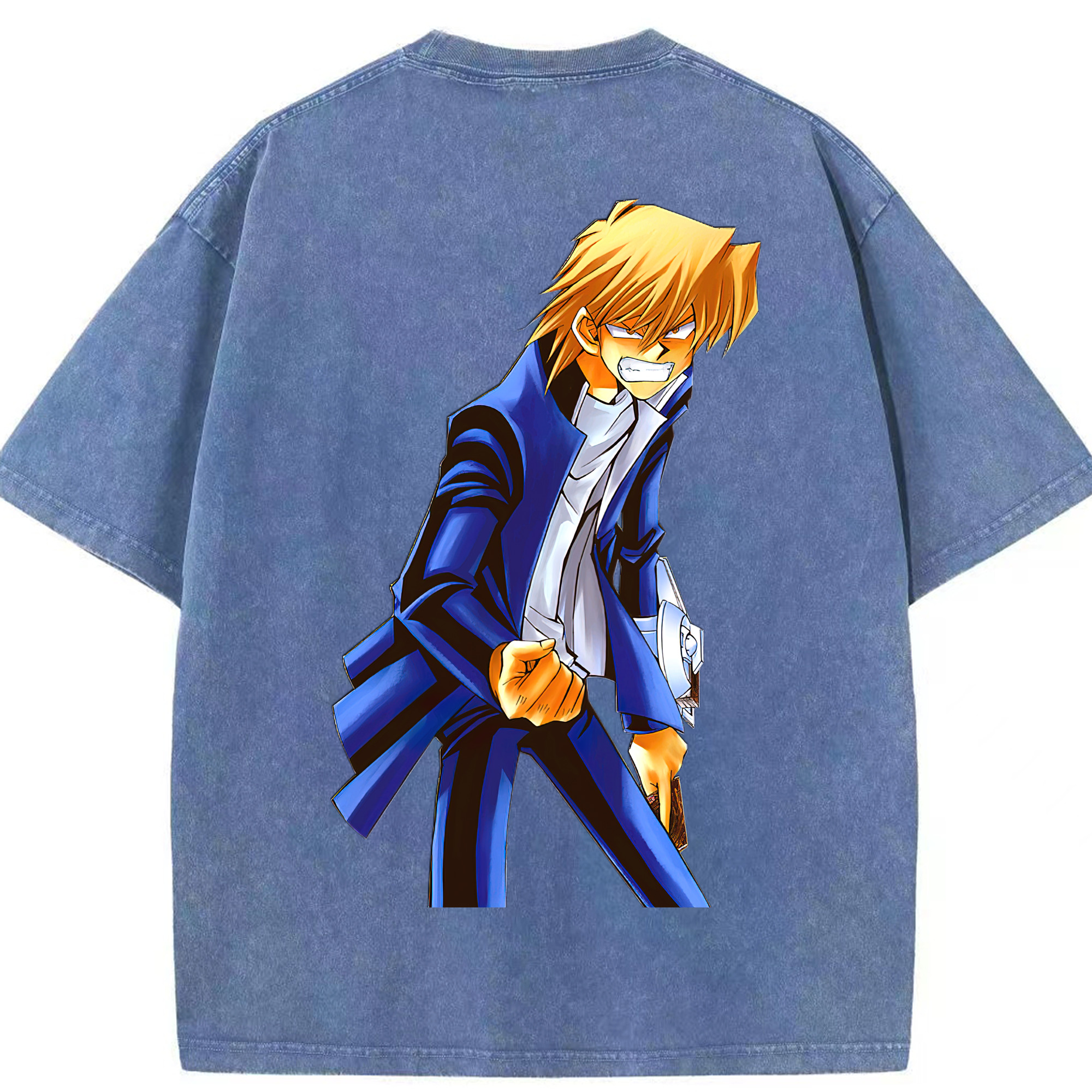 （画像用） 遊☆戯☆王 Yu-Gi-Oh! 綿100% ヴィンテージ風 半袖Tシャツ（背面プリント）