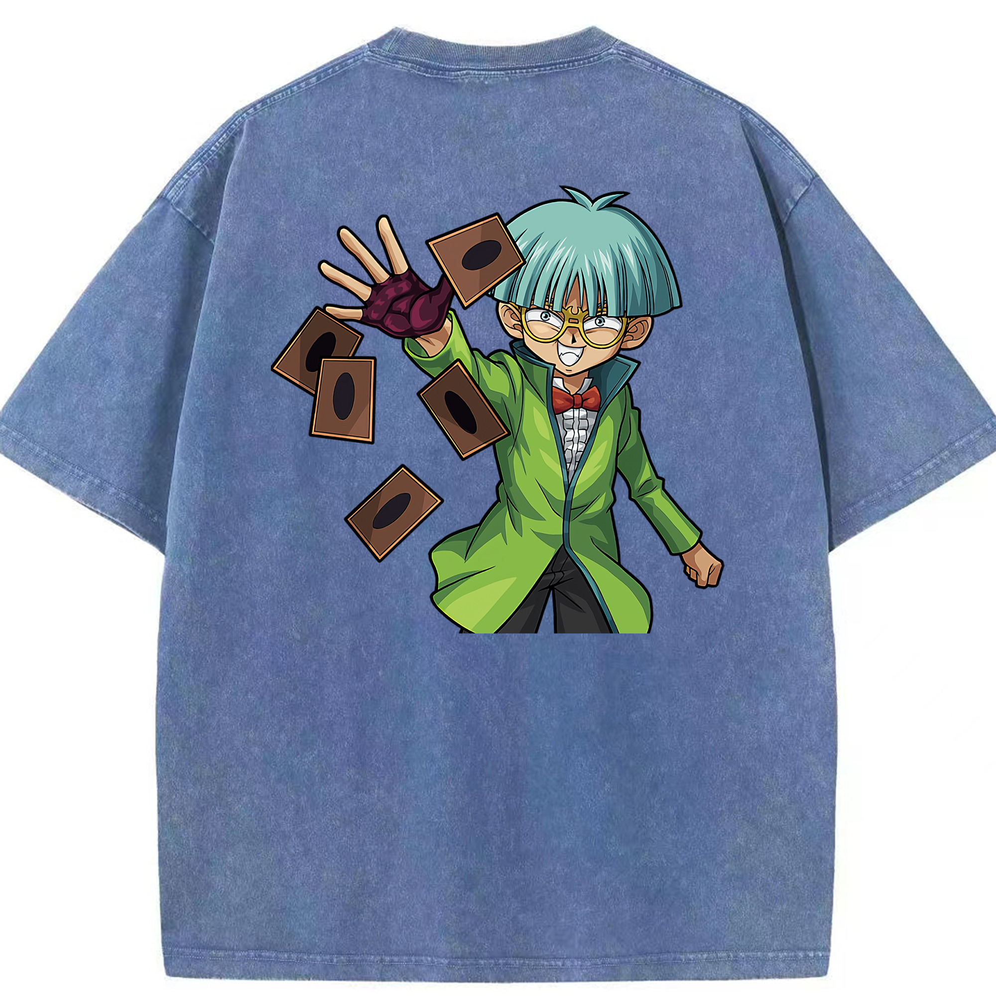 （画像用） 遊☆戯☆王 Yu-Gi-Oh! 綿100% ヴィンテージ風 半袖Tシャツ（背面プリント）