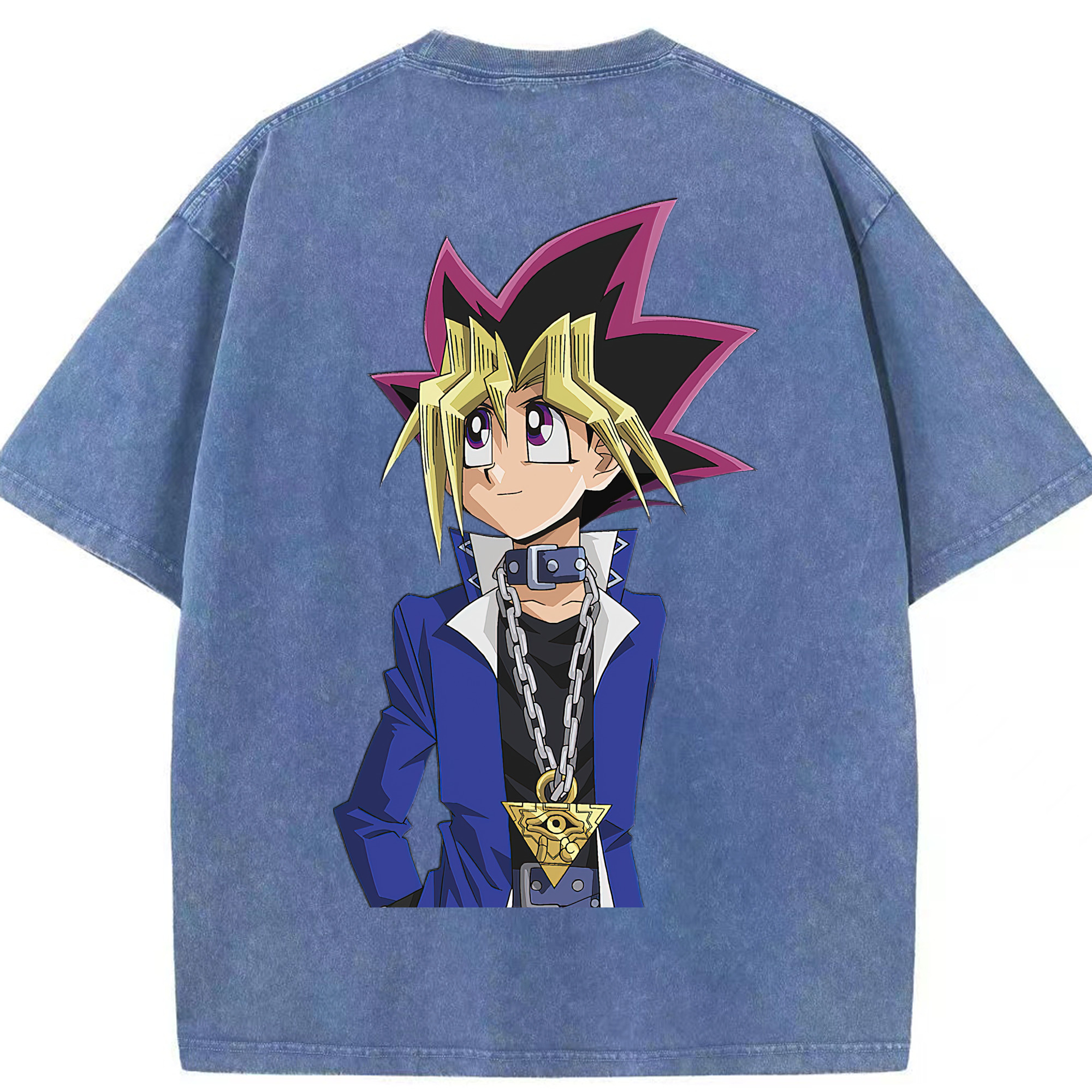 （画像用） 遊☆戯☆王 Yu-Gi-Oh! 綿100% ヴィンテージ風 半袖Tシャツ（背面プリント）