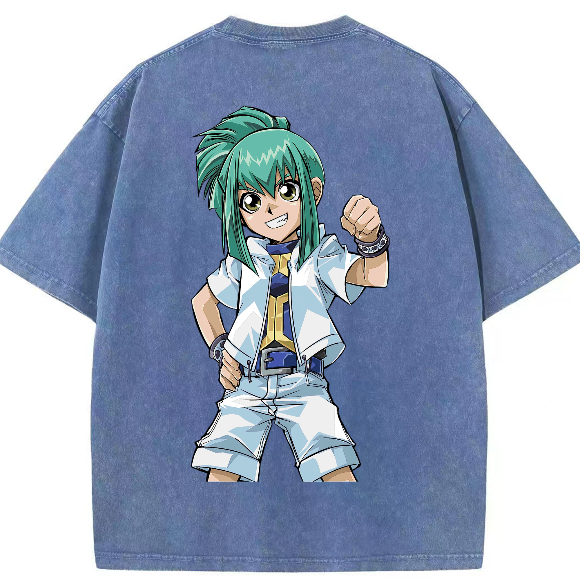 （画像用） 遊☆戯☆王 Yu-Gi-Oh! 綿100% ヴィンテージ風 半袖Tシャツ（背面プリント）