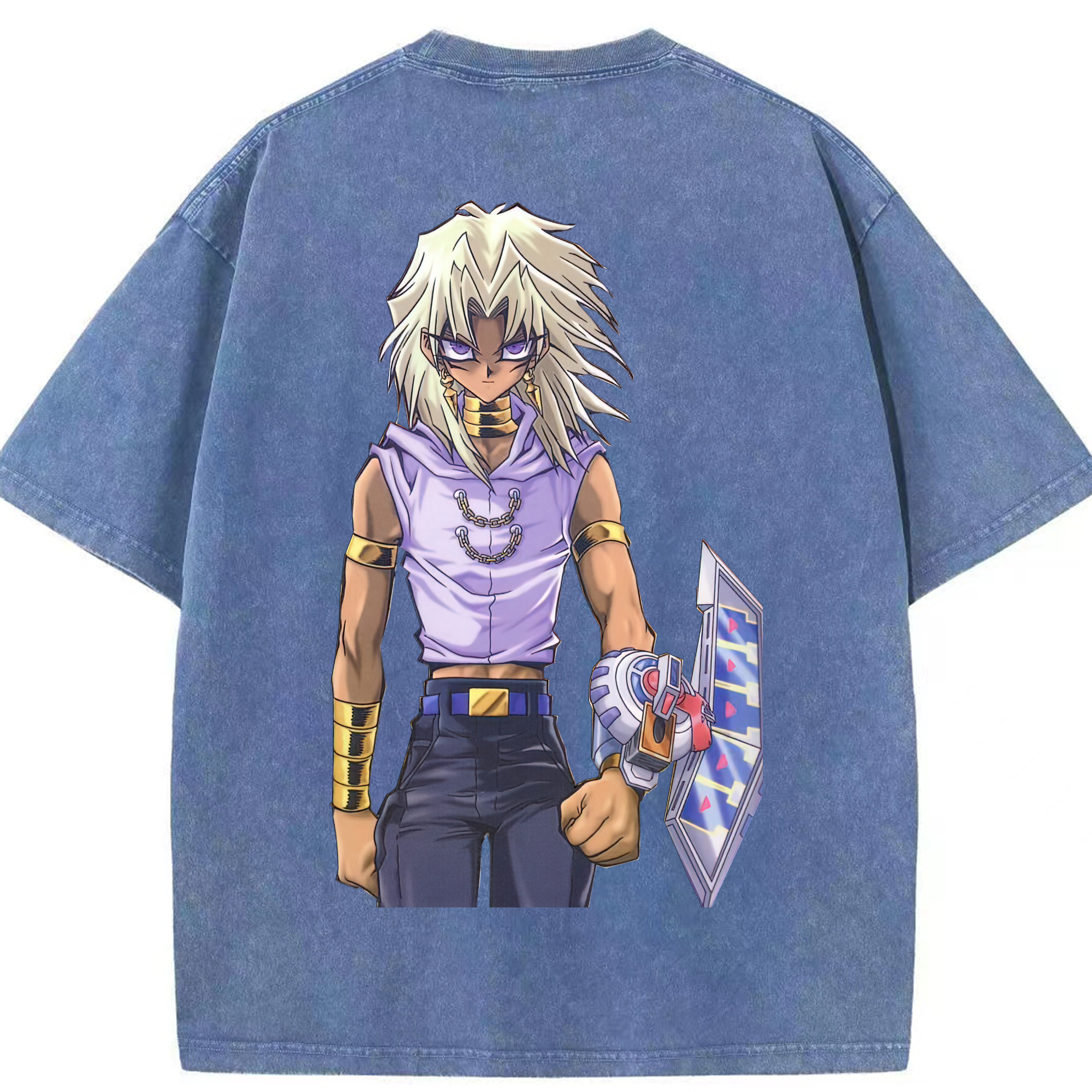 （画像用） 遊☆戯☆王 Yu-Gi-Oh! 綿100% ヴィンテージ風 半袖Tシャツ（背面プリント）