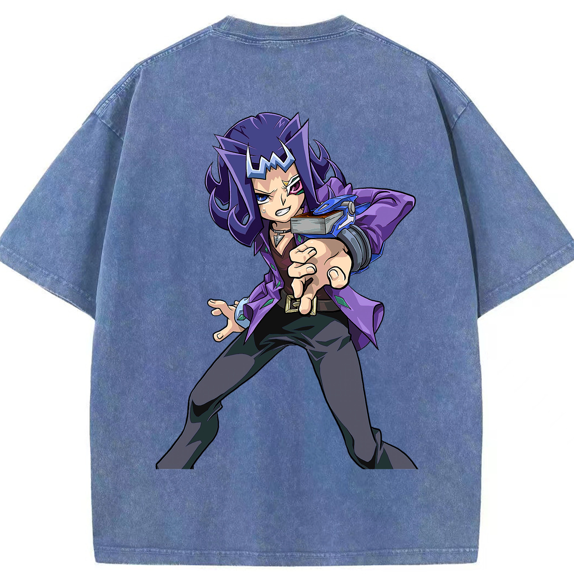 （画像用） 遊☆戯☆王 Yu-Gi-Oh! 綿100% ヴィンテージ風 半袖Tシャツ（背面プリント）